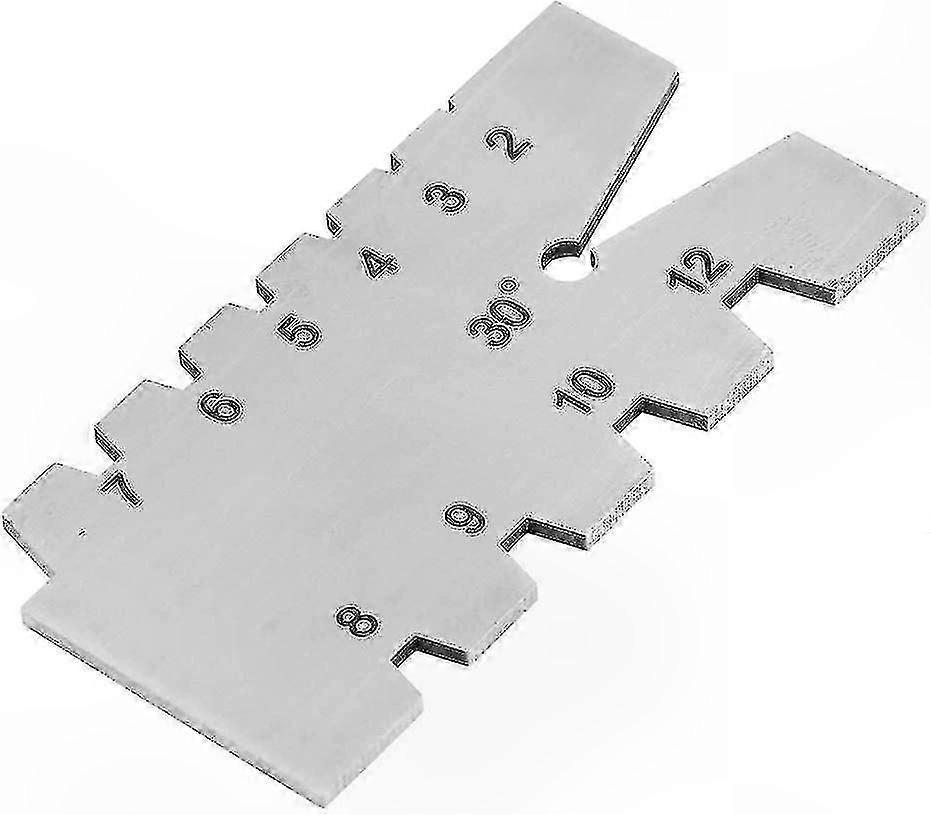 Silver Stainless Steel Thread Checker Tool, 30 Angle, 1pc Precision Screw Gauge for Thread Inspection