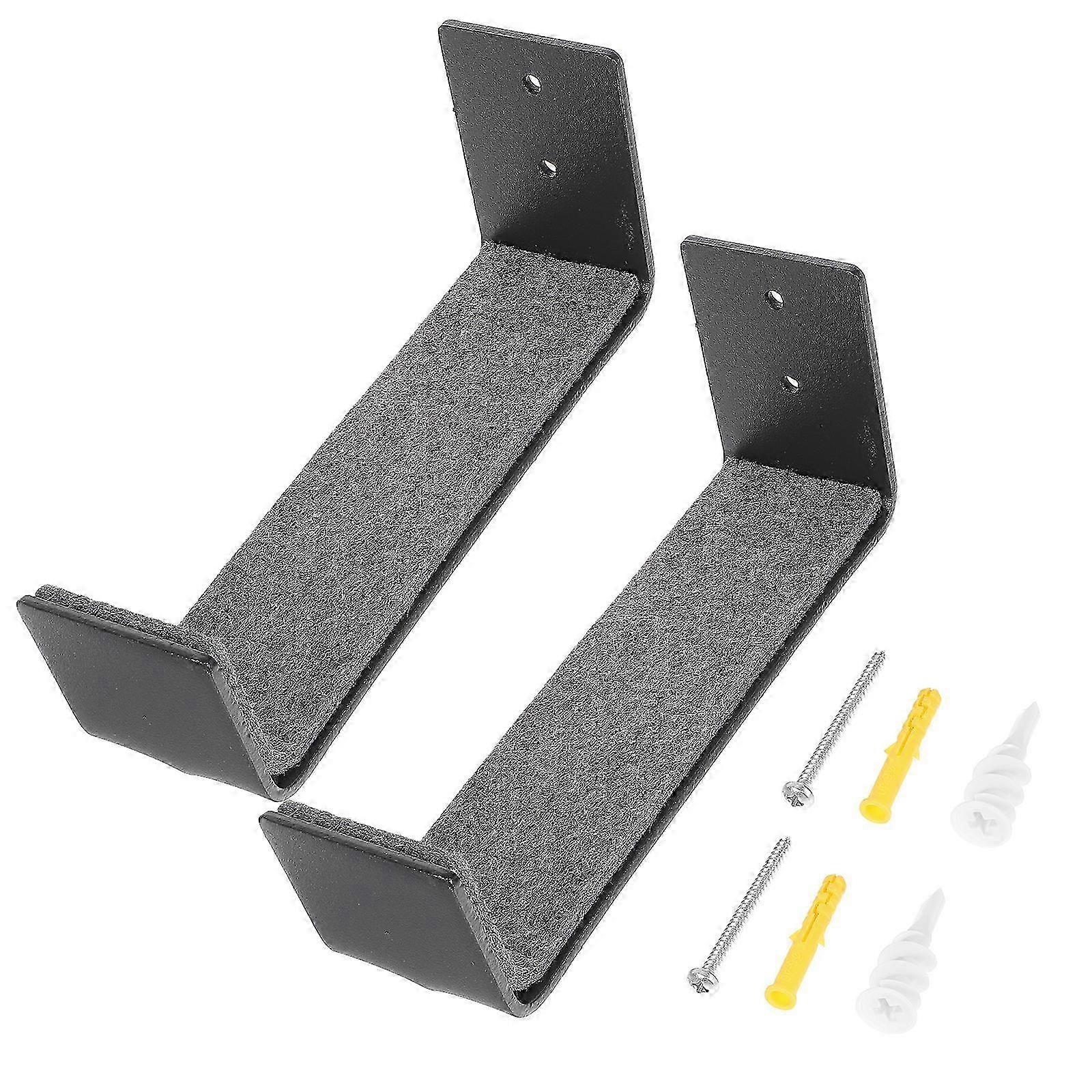 Black Surfboard Storage Rack - 2 Pack Wall Mount Hangers for Display