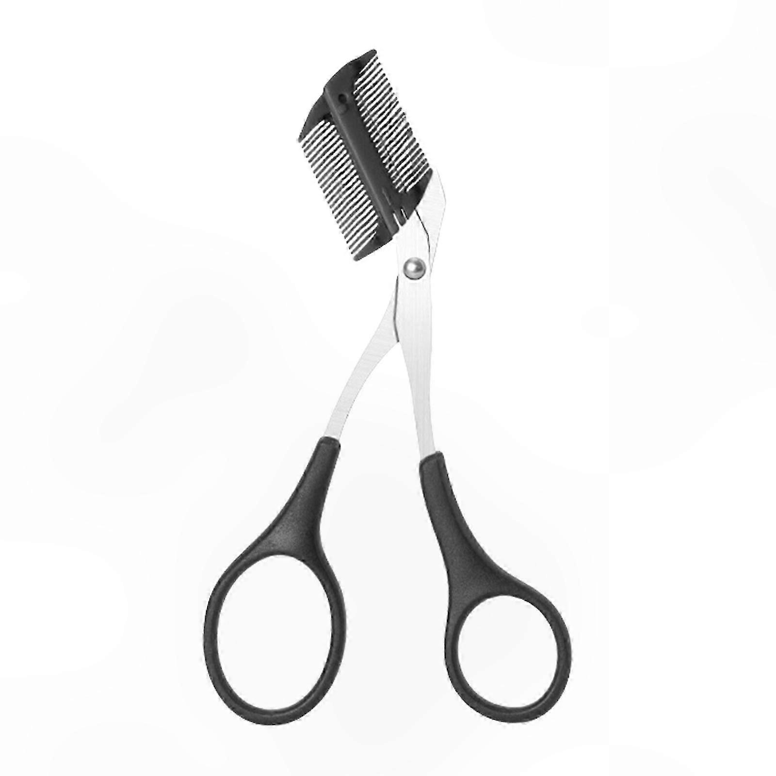 Eyebrow Trimmer Scissors Eyebrow Scissors with Comb Eyebrow Trimming Scissors Eyebrow Beauty Accessories for Men Women blue