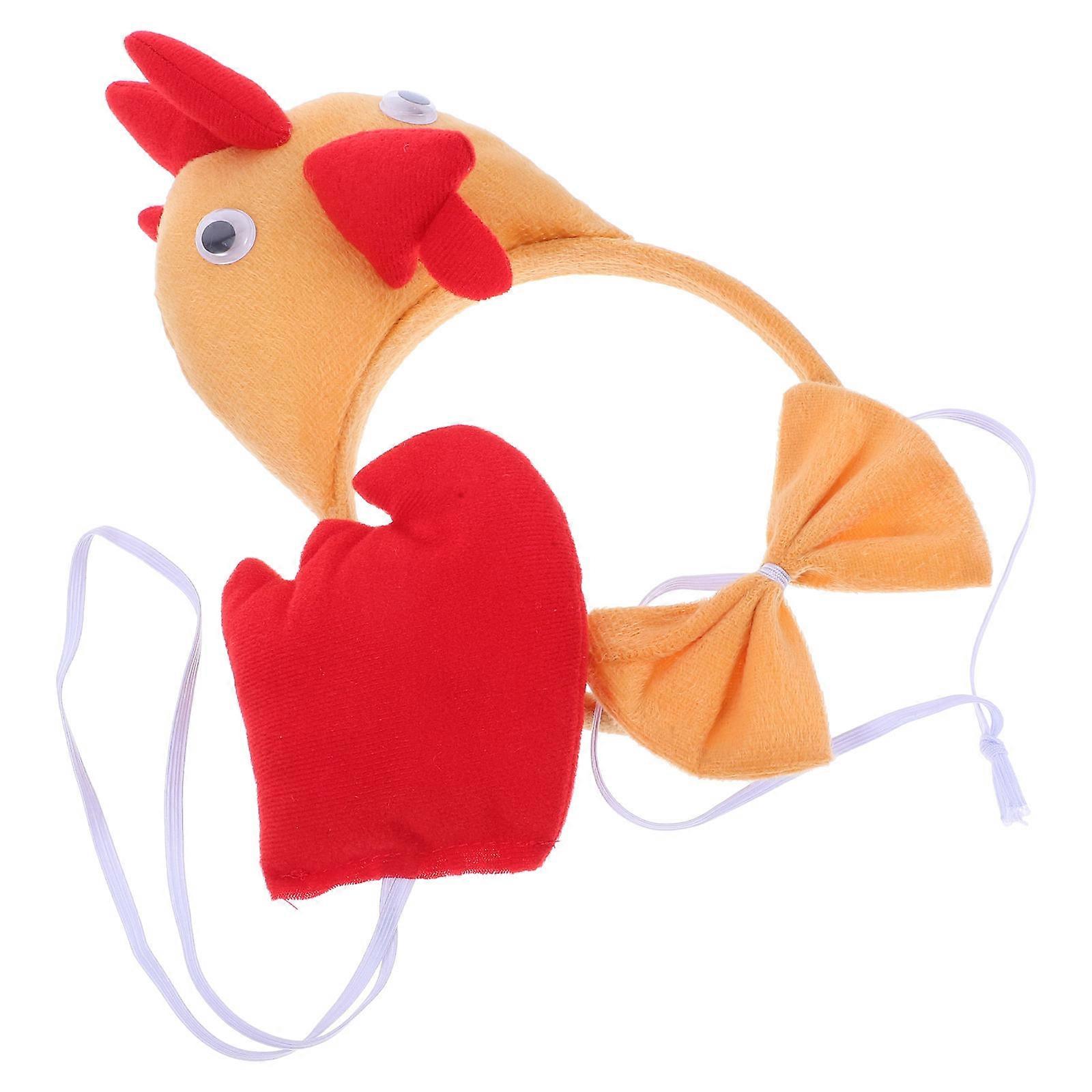 Easter Party Supplies Chicken Cosplay Headband 3D Animal Set Featuring Realistic Design For Unisex All Age Groups 1 Set
