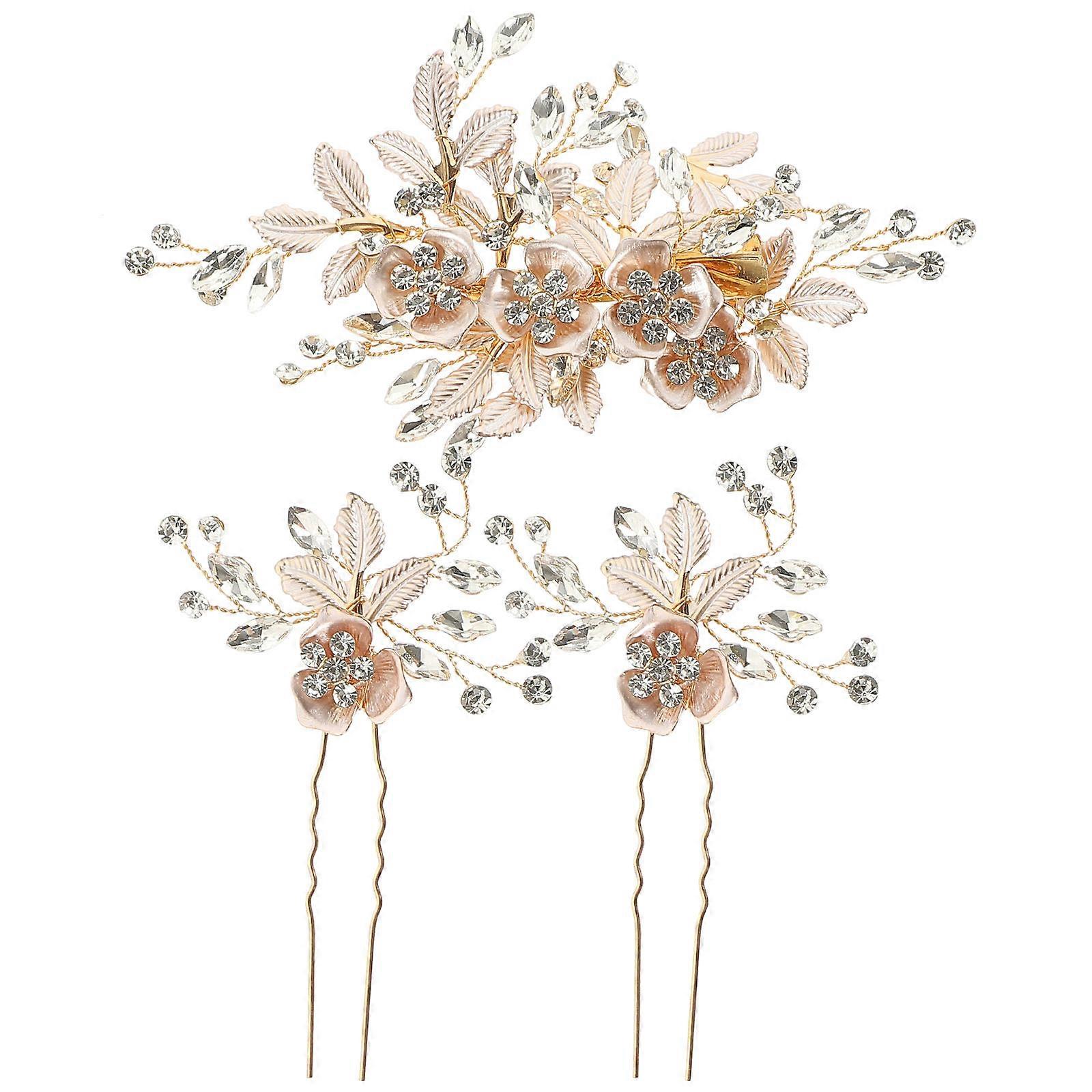 **パールフラワーヘアフォークとリーフヘアピン付きブライダルヘアクリップ**のエレガントでプロフェッショナルな製品説明は次のとおりです。

**瀟洒