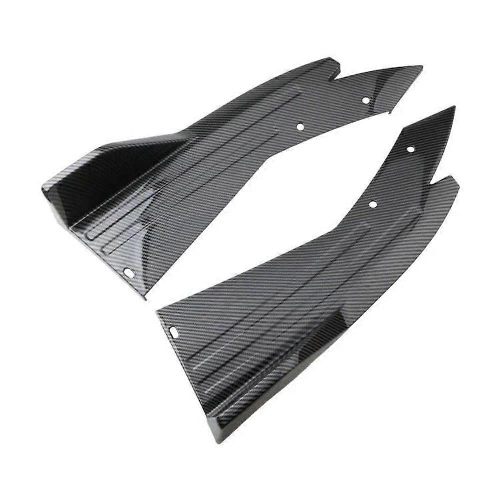 2PCS Auto ABS Rear Spoiler Corner Lip Wrap Angle for Suzuki SX4 2007-2010 B/Carbon Fiber 51CM Diffuser Splitter Protector