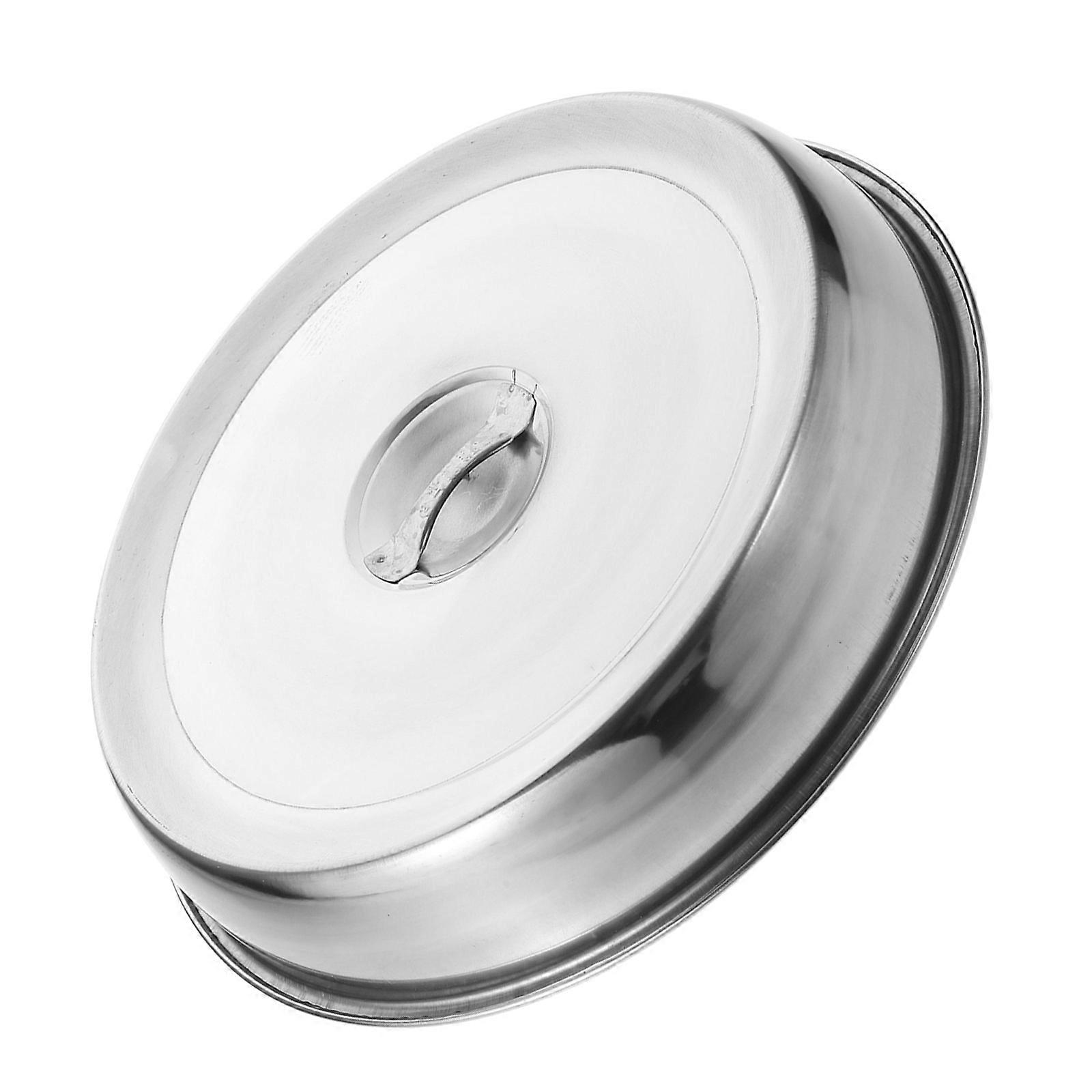 Stainless Steel Steak Cover for Pan Use Silver Color Fits Various Pans 7.87 Inches