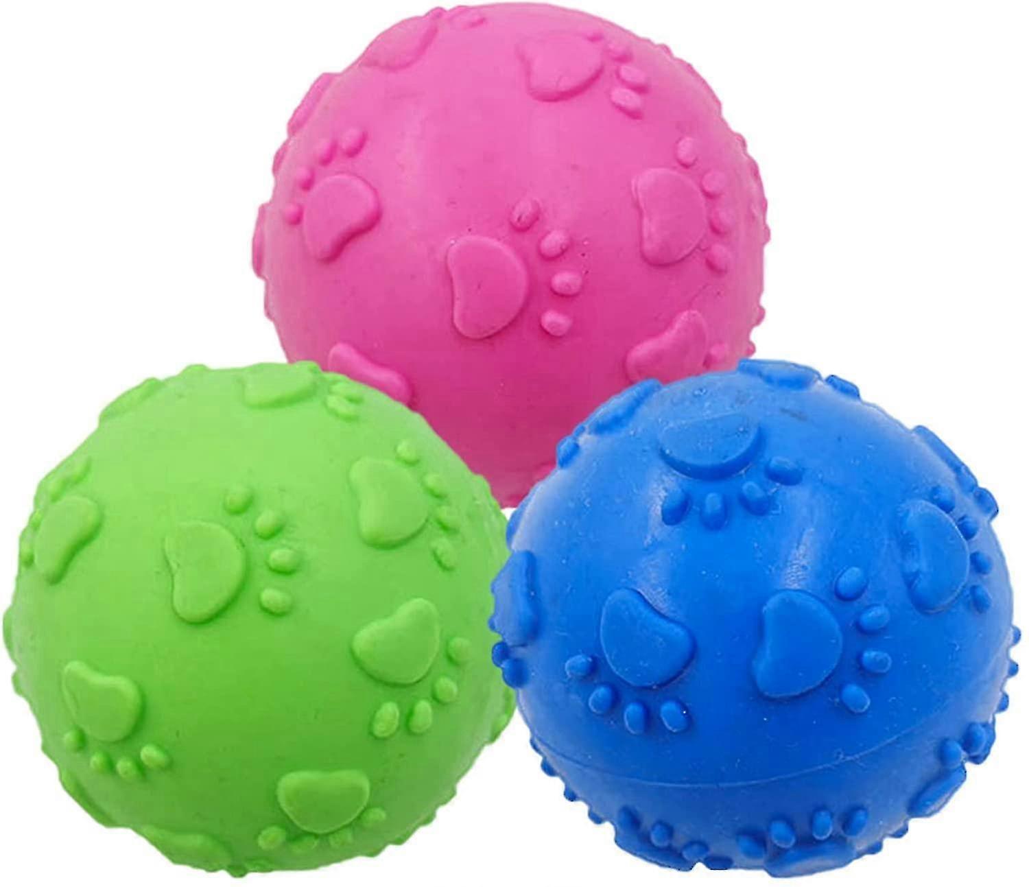 Dog toy ball, Dog paw pattern, Sound-producing and bite-resistant, Floating
