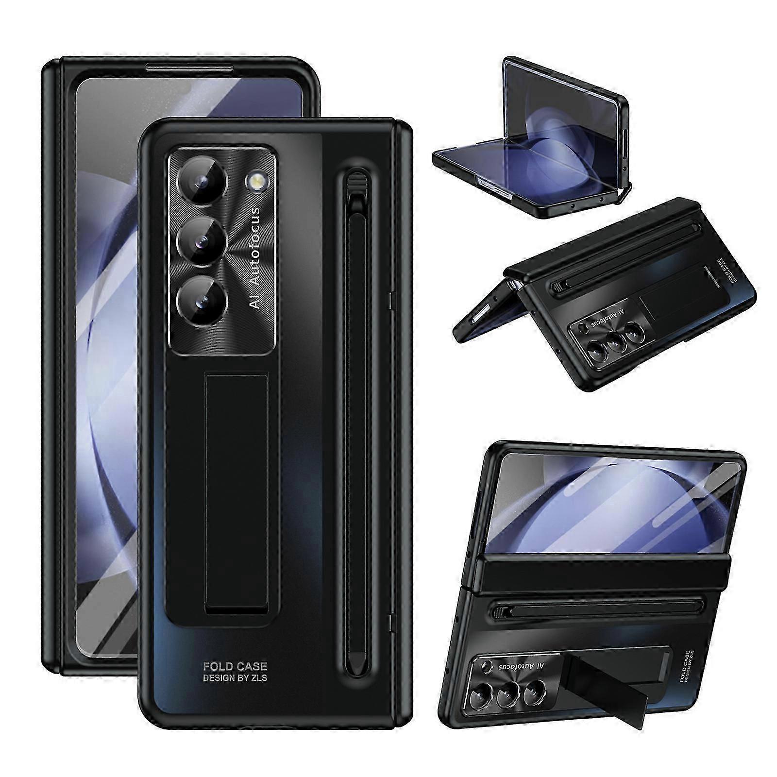 Designed for Samsung Galaxy Z Fold 6 Case with S Pen & Kickstand & Front Screen Protecto