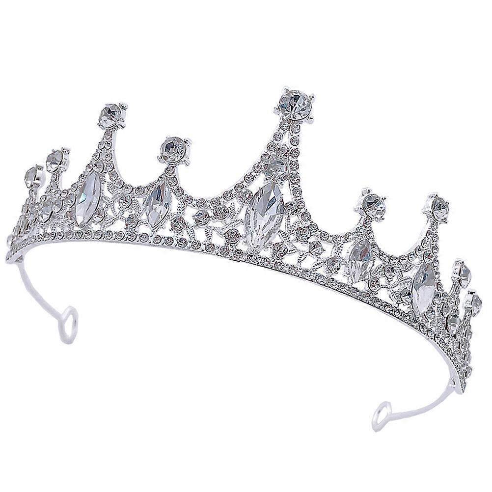 Adorable Glitter Headband with Rhinestone for Girls Cosplay Use Silver Color Lightweight Comfortable Fits Most
