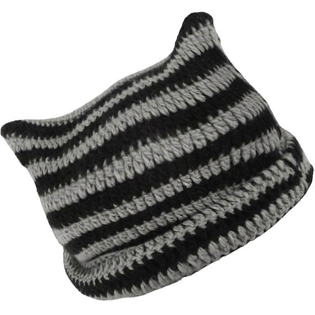 Vintage Beanie Women Knitted Hat Outdoor Activities 25x20cm Cold Protection 1Pcs