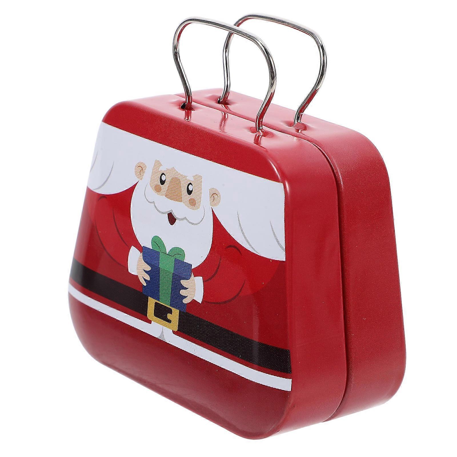 Elegant Mini Tin Box Round Christmas Candy Holder Suitable For Adults 7.00X6.00X3.00CM Decorative 1Pack