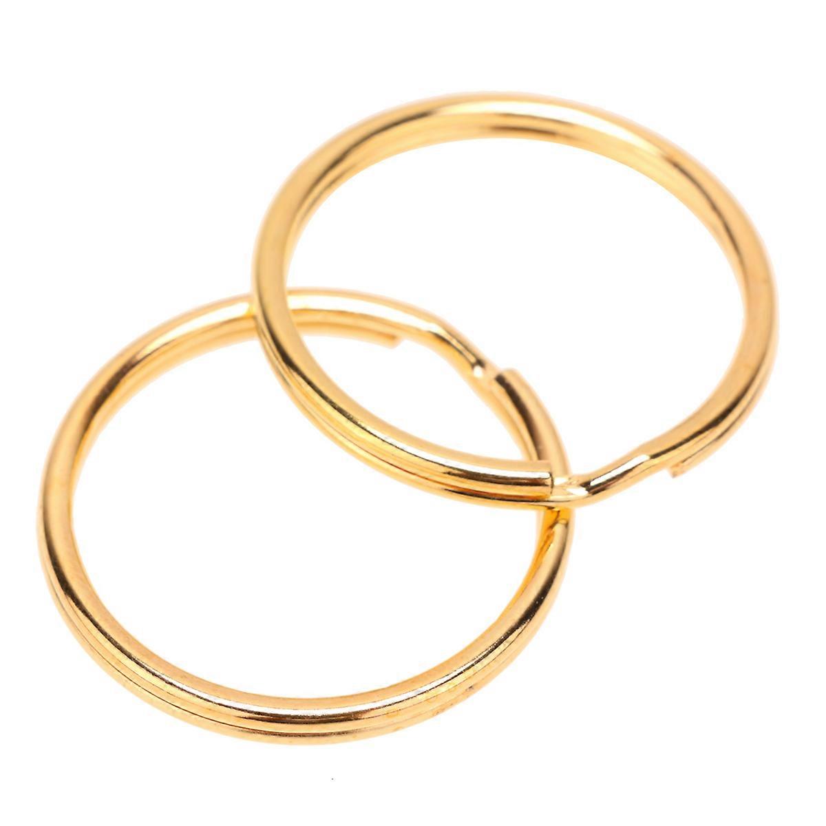 Flat Key Ring For Crafting 100Pcs Golden Metal Rings Ideal For Home Users And DIY Enthusiasts