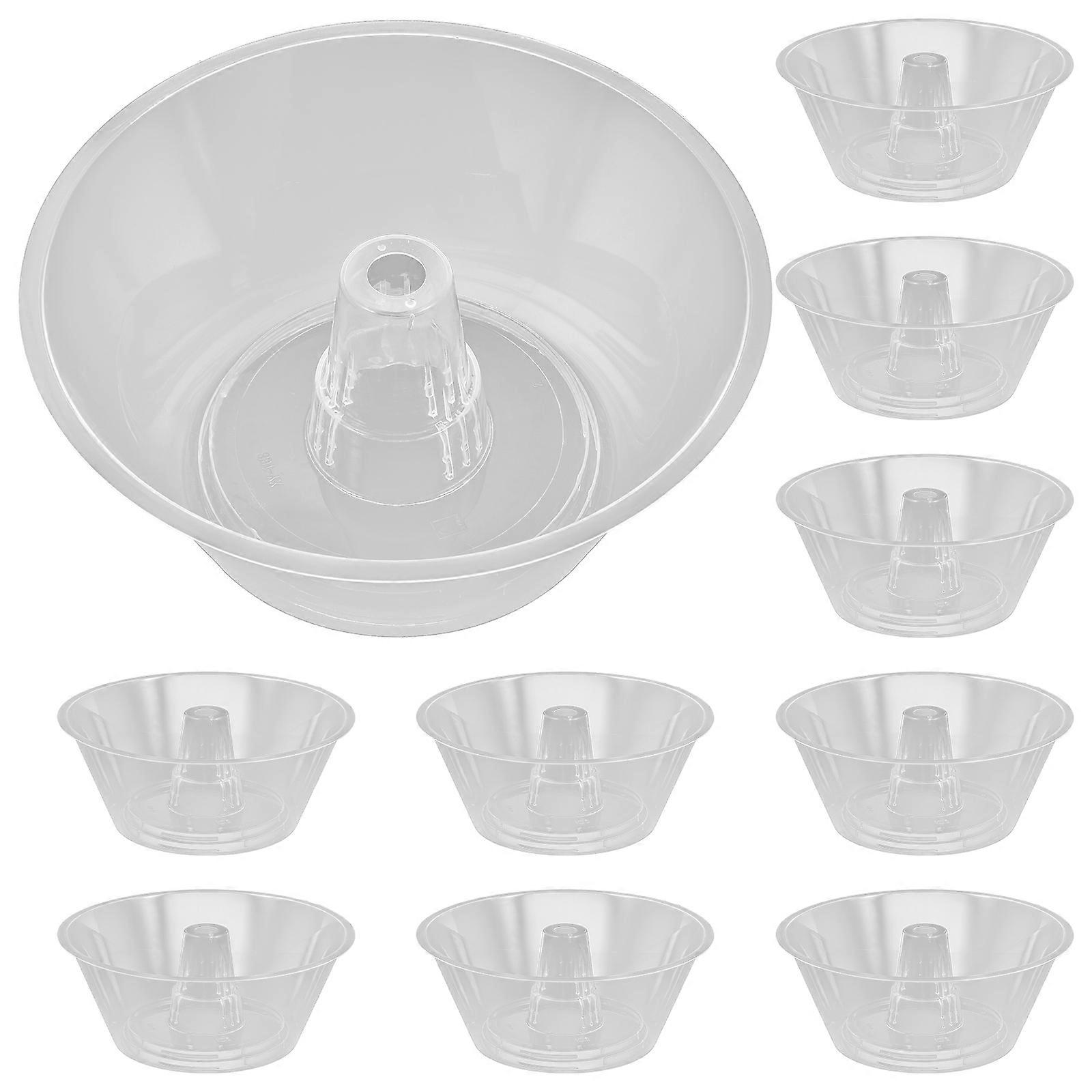 Portable Food Bowl for Kitchen Use Transparent PP Material Wide Opening and Smooth Surface 10pcs