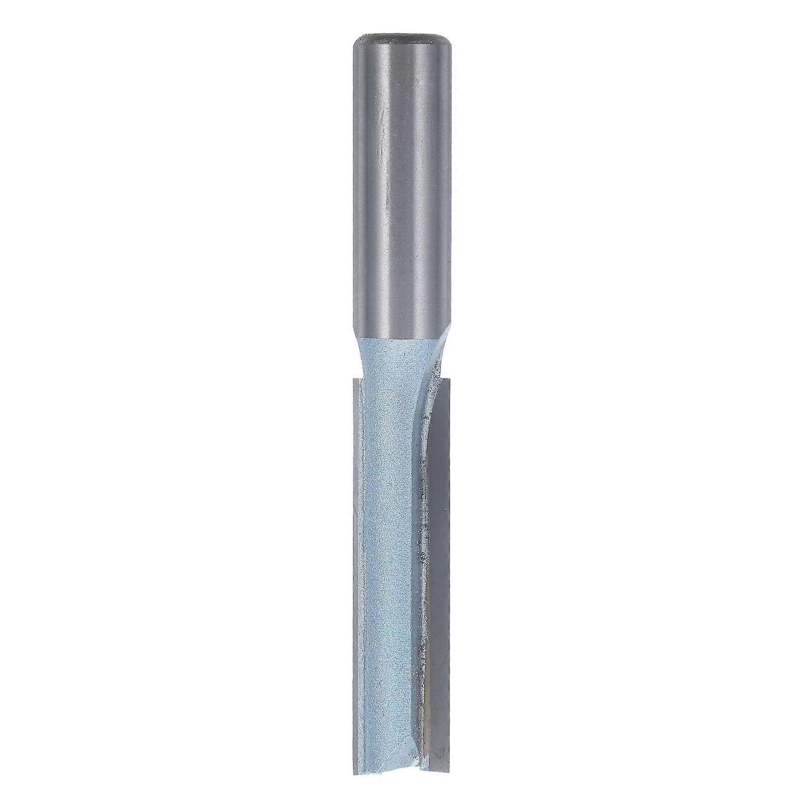 Versatile Double Flute Router Bit For Professionals In Workshop And Construction 1/2x1/2x2 Inches Silver Creating Groove 1Pcs