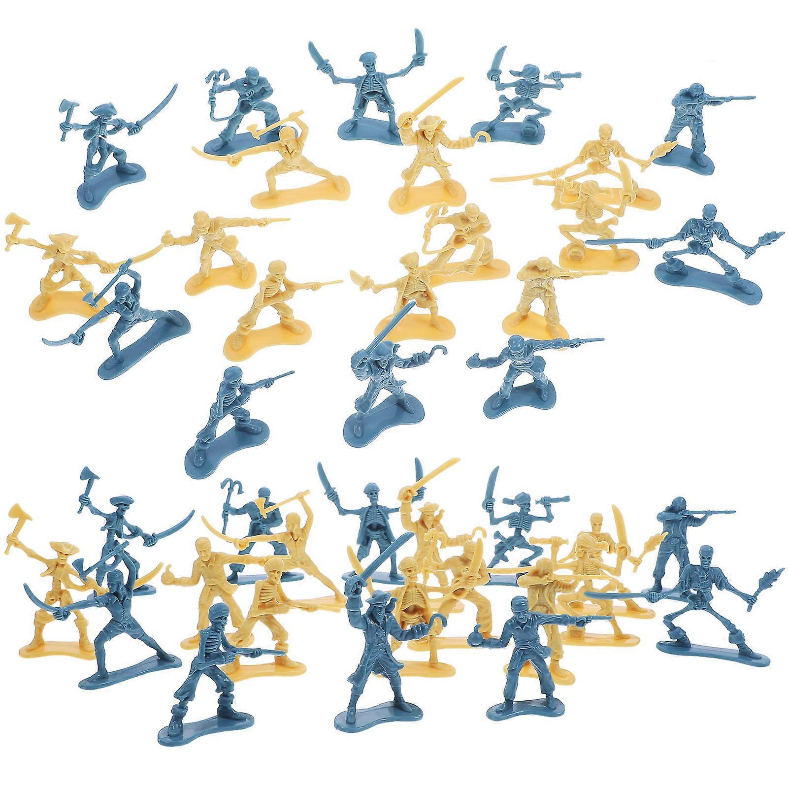 100pcs Pirate Soldier Miniatures Tiny Figures for Sand Table Decor, Role Play & Themed Parties