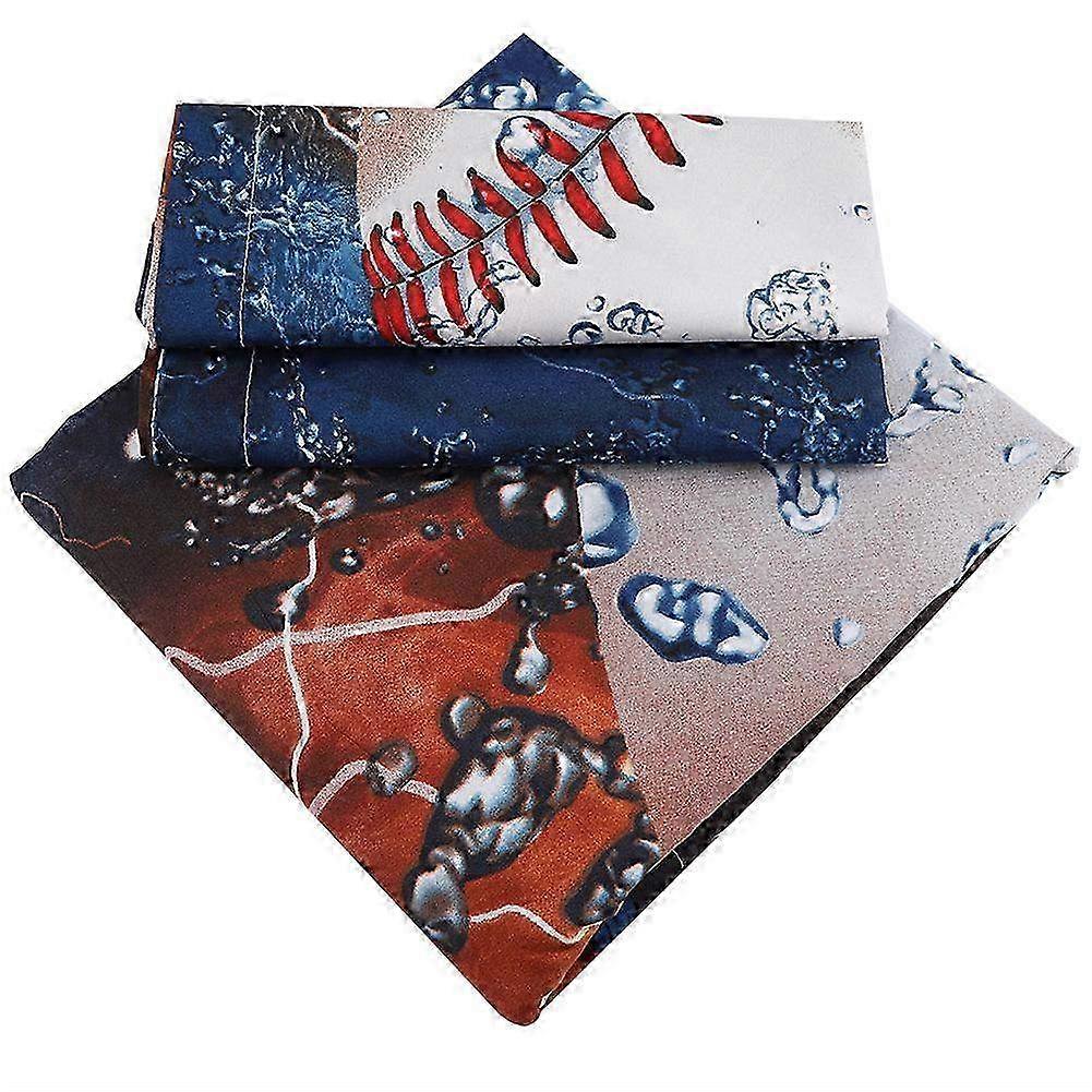 3-Piece Baseball Print Duvet Cover Set - 100% Soft Polyester Bedding Set with Sheet & Pillow Cases for Queen Size Bed