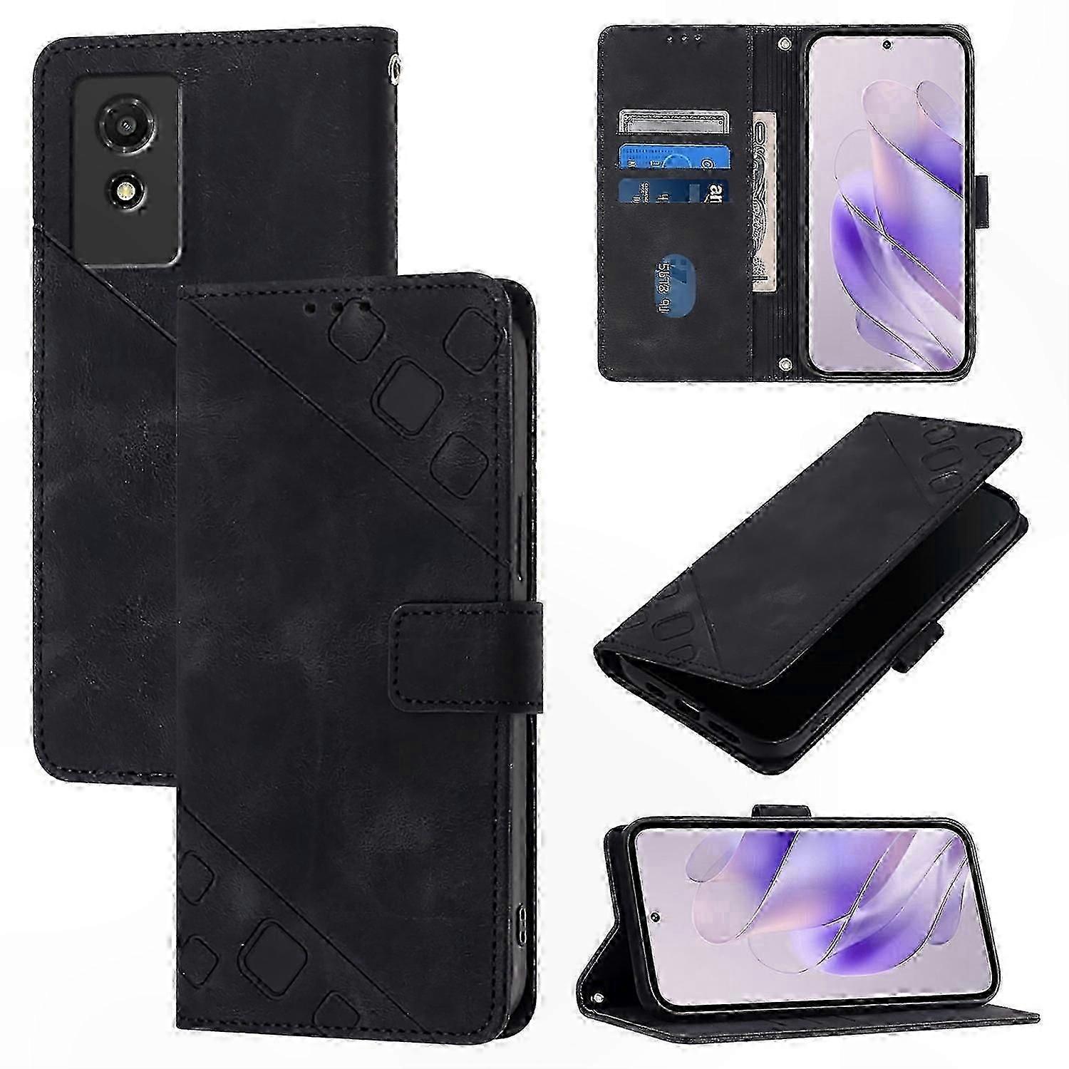 Emed Leather Protective Case for TCL 501 Phone