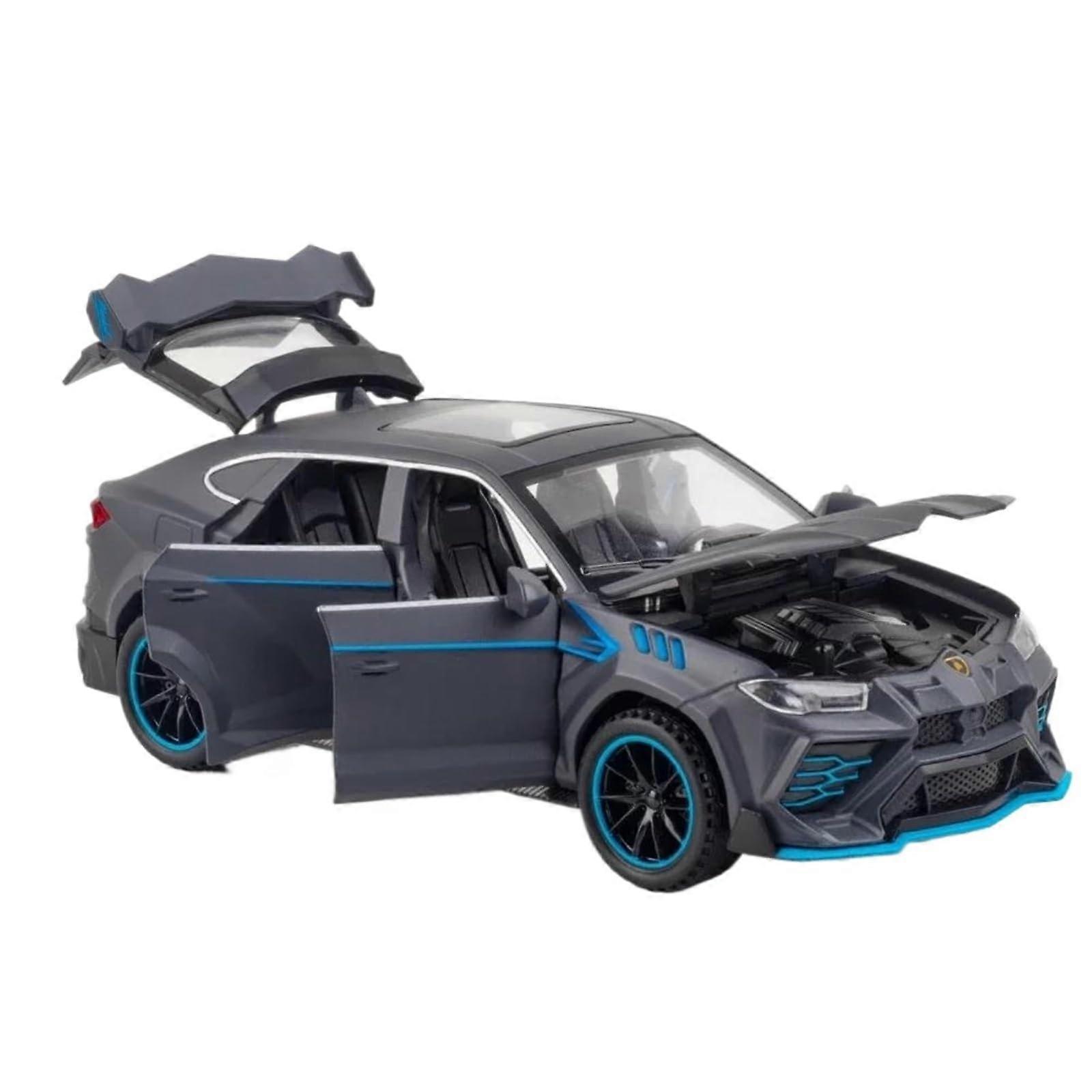 Model Car 1:32 Scale Lamborghini Urus Die-Cast Metal Alloy Sound And Light Pullback Finished Replica Titanium
