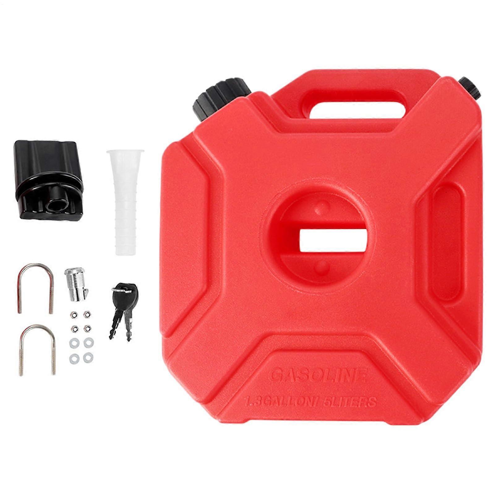 Motorcycle Oil Tank 5L Auxiliary Tank For Engine Fluids Travel And Touring Red