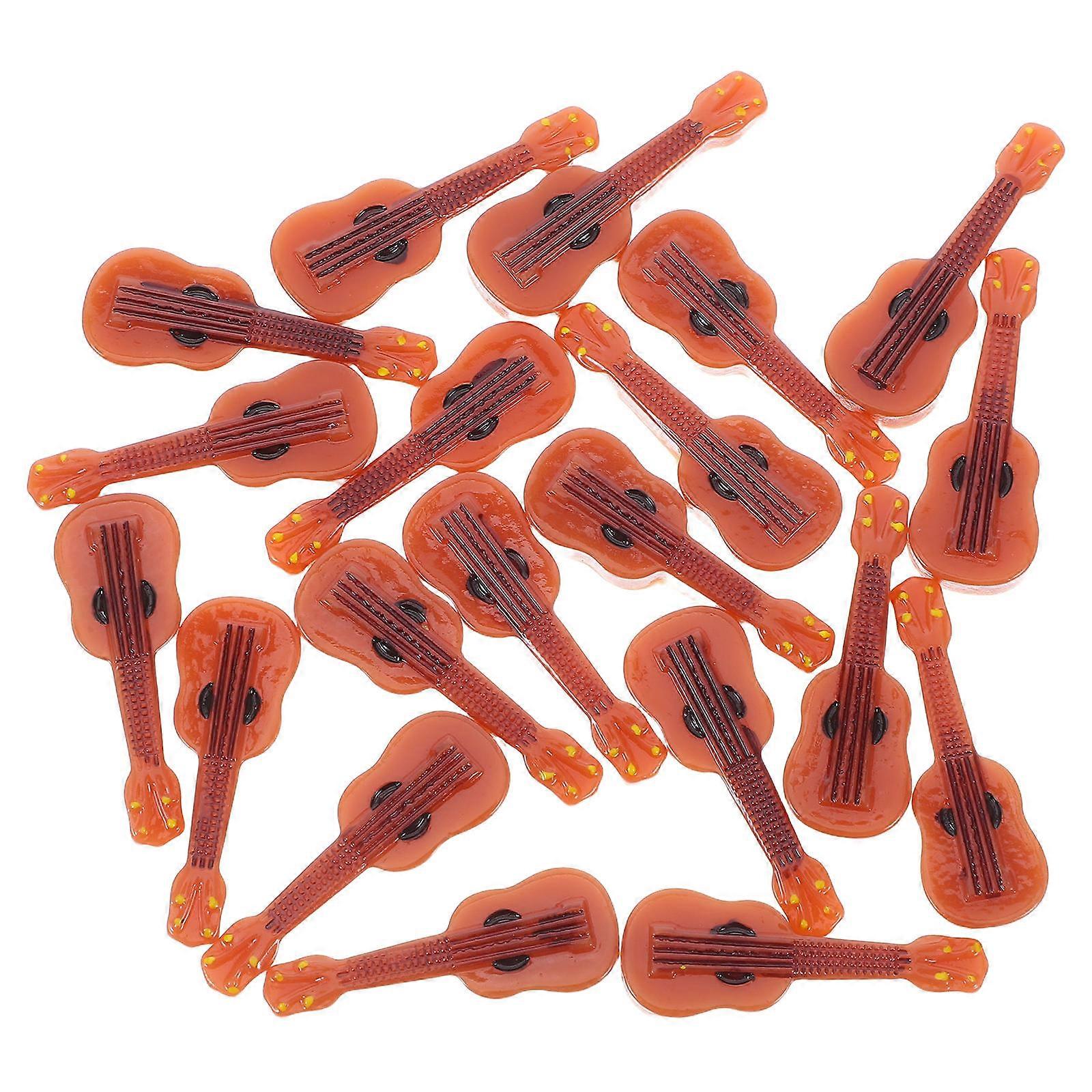Mini Guitar Model Resin Decoration for Party 100Pcs Set