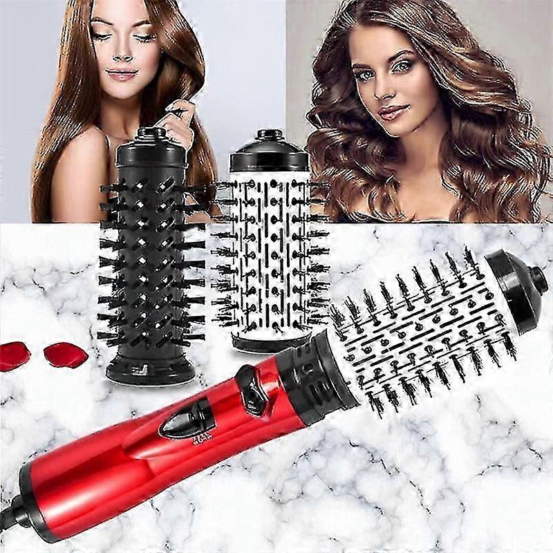 回転ヘアドライヤー、3-in-1熱風スタイラー、乾いた髪用回転ヘアドライヤー、カールヘア、ストレートヘア、3ギアネガティブイオンブロードライヤーブラシ