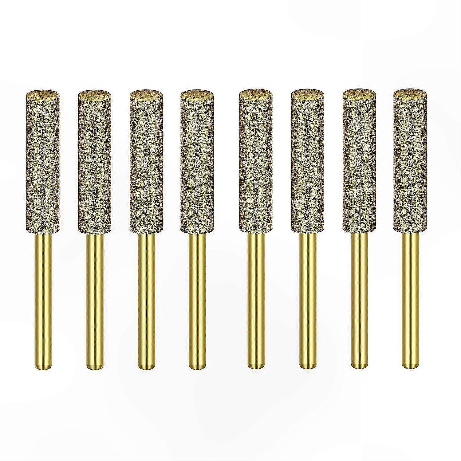 8Pcs Diamond Chainsaw Sharpener Set - High Hardness Stone File & Sharpening Wheels for Chainsaws