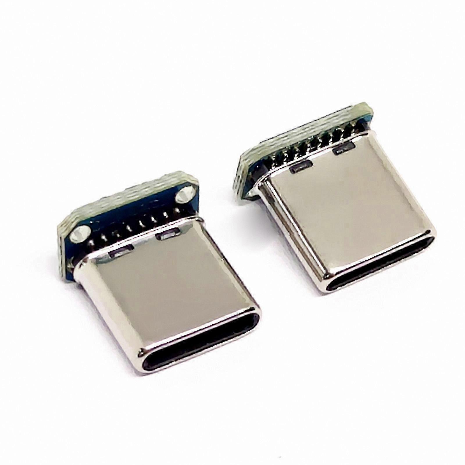 5-Pack 16-Pin USB-C Male Jack Vertical Patch Board Components for DIY Electronics Projects