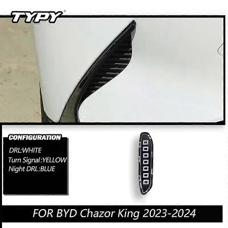Apply TYPY LED Feu de jour pour BYD Chazor King 2023 2024 Clignotant dynamique Voiture étanche 12V LED DRL Lamp