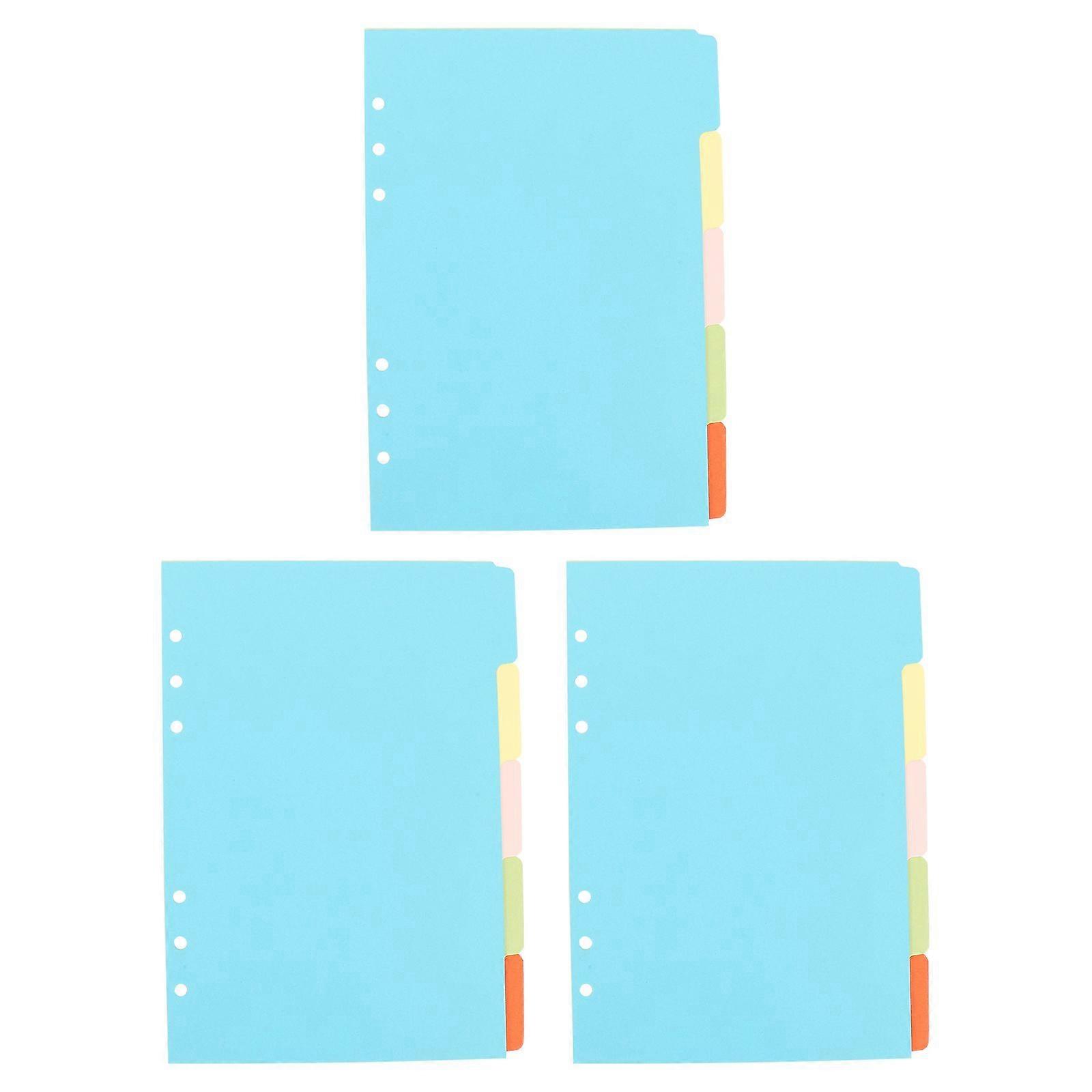 15Pcs Paper Binder Dividers Office Tab Dividers A5 Binder Dividers Classification Tab Dividers