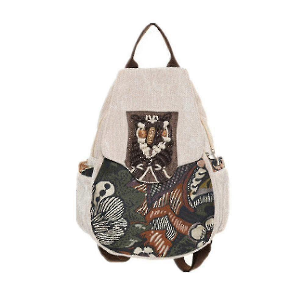 New Appliques Women Shopping Casual Backpacks Top Canvas