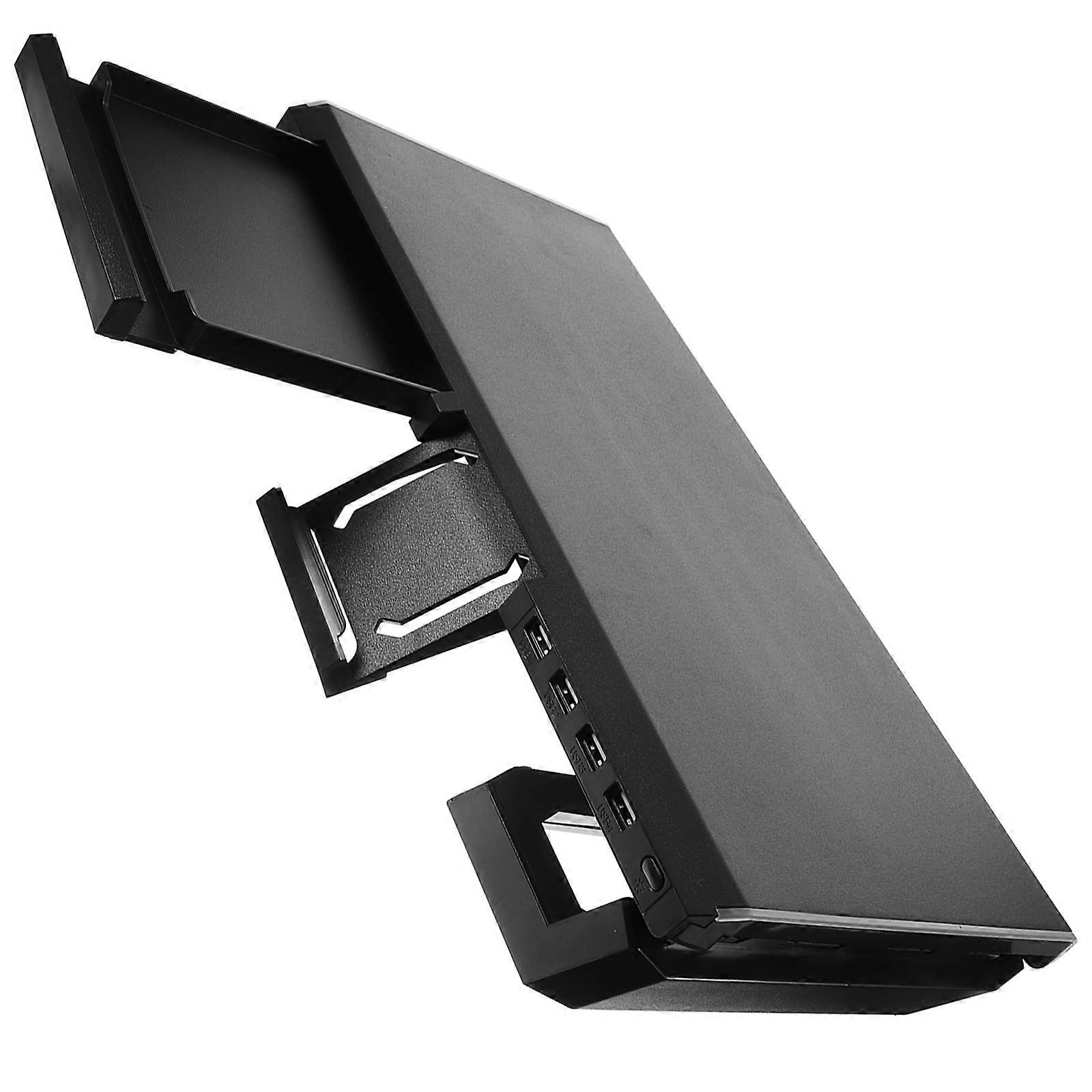 Monitor Riser Stand Desktop Equipment for Office Use Black Plastic with USB Charging Port 1Pack