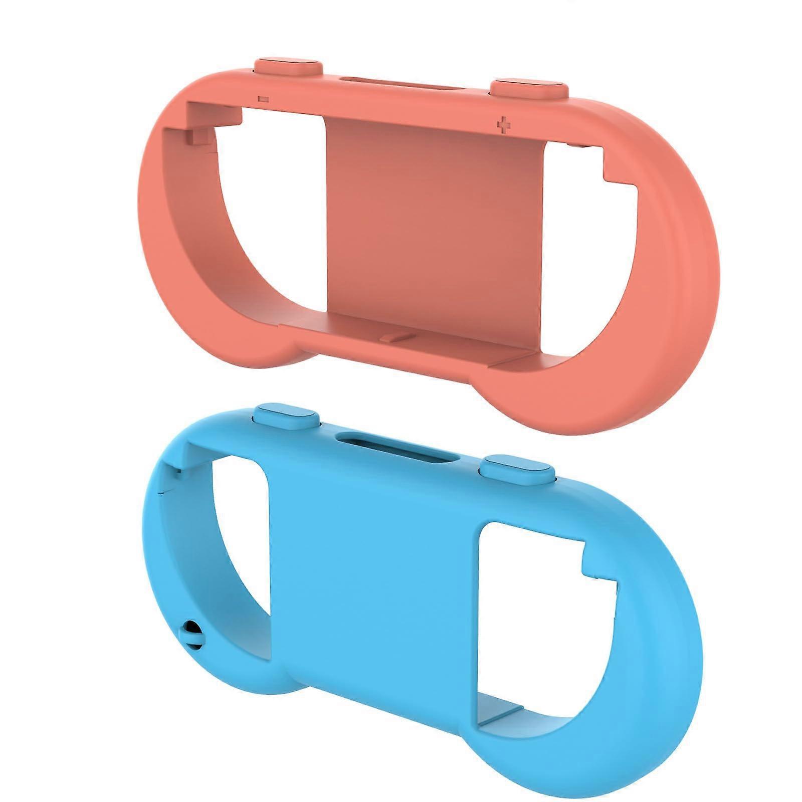Portable Controller Grip Holder for NS2 - Ergonomic Design, Customizable Angles, Easy Installation, Blue and Red