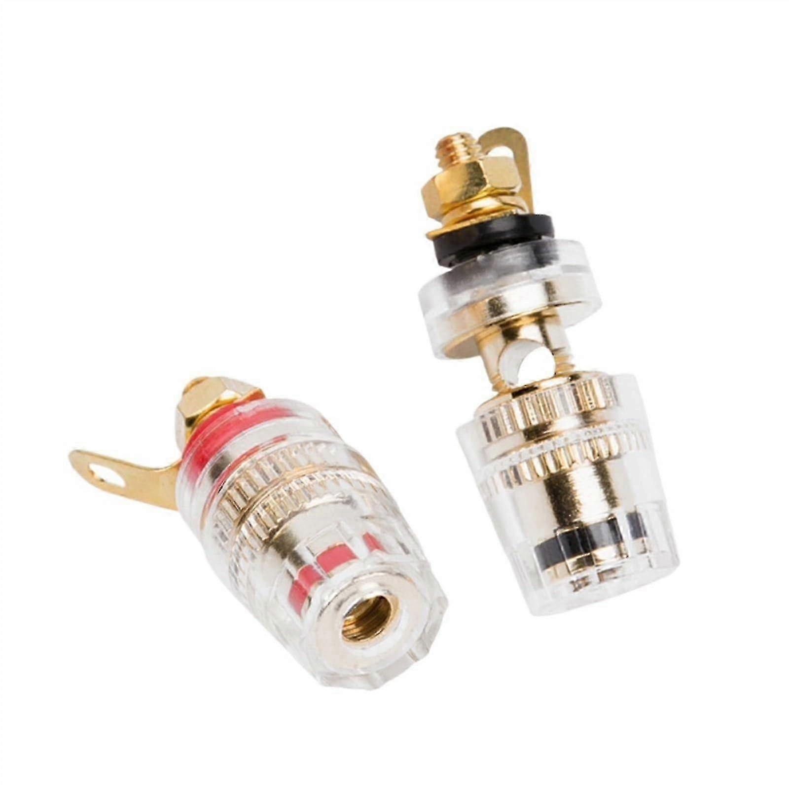 2-Pack Banana Plug Speaker Terminal Connector for Audio Amplifier & Binding Post Socket