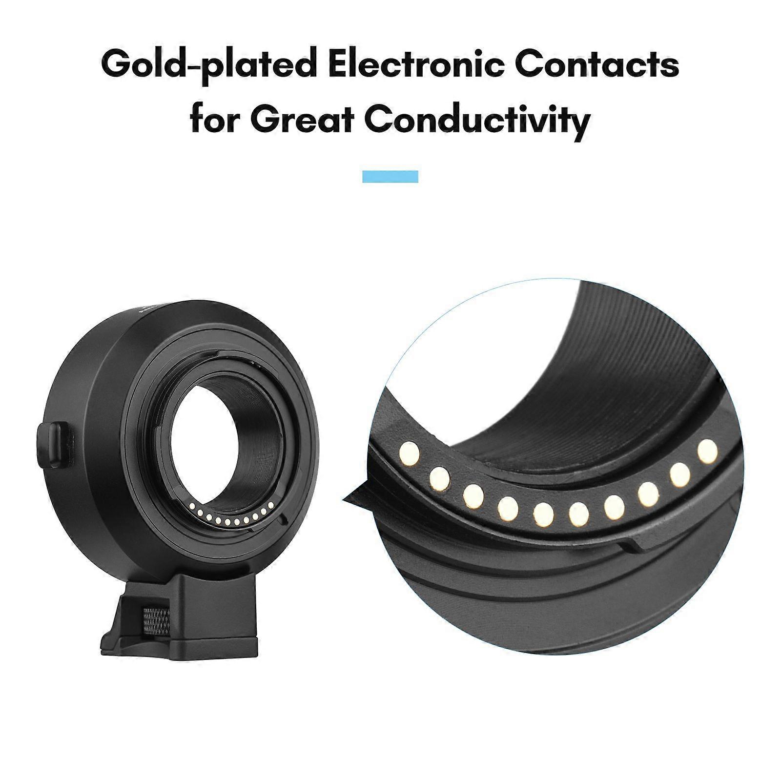 Andoer EF-FX II Lens Mount Adapter Ring Auto Focus Anti-Shake Aluminum Alloy with Tripod Mount Replacement for Canon EF/EF-S Lens to Fuji X-mount Mirr