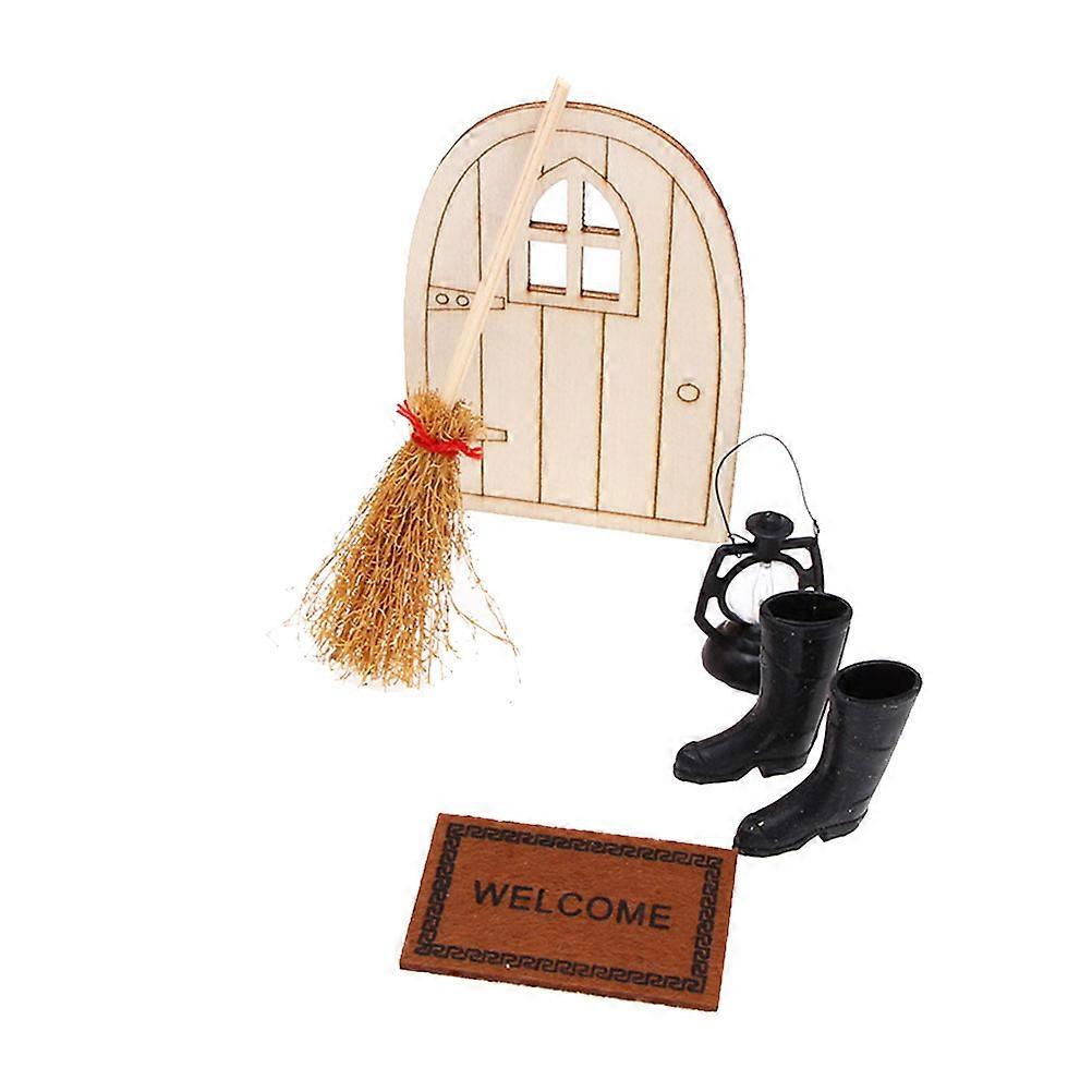 Mini Simulation Furniture Mini House Decor Toy House Layout Assorted Color Wood Abs Decorative 1 Set