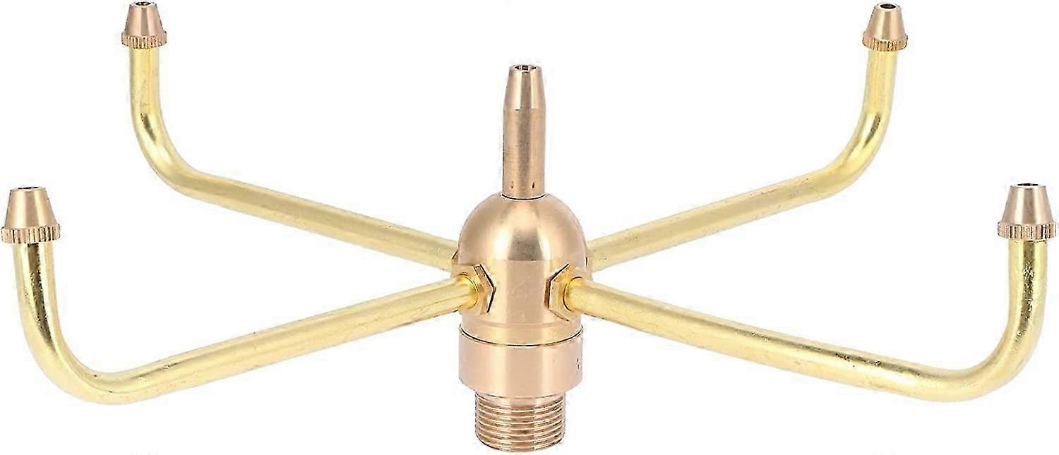 Fountain Nozzle Heads, Male Thread 4 Arm Rotate Water Fountain Nozzle Spray Head Sprinkler for Garden Pond