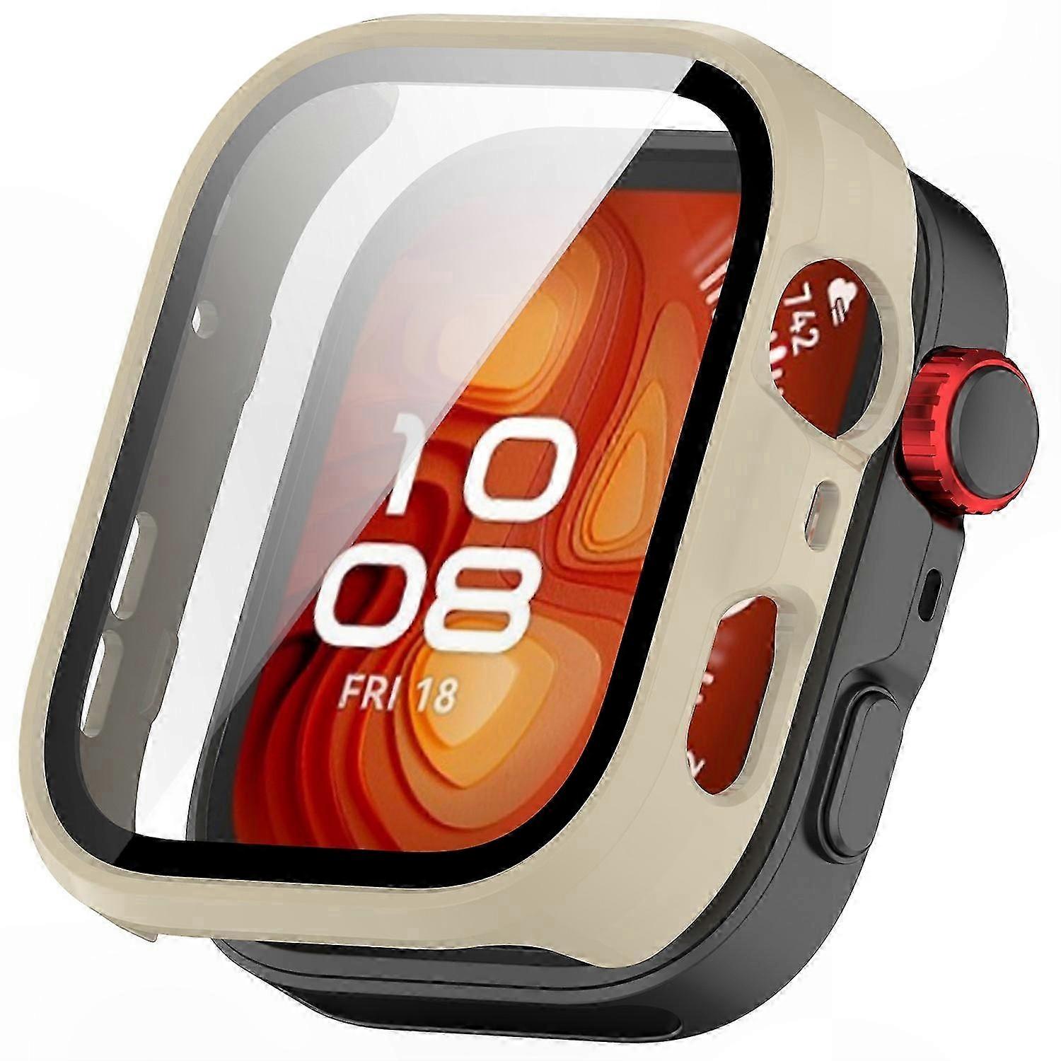 Fitness Tracker Case Cover with Tempered Glass Screen Protector - Green