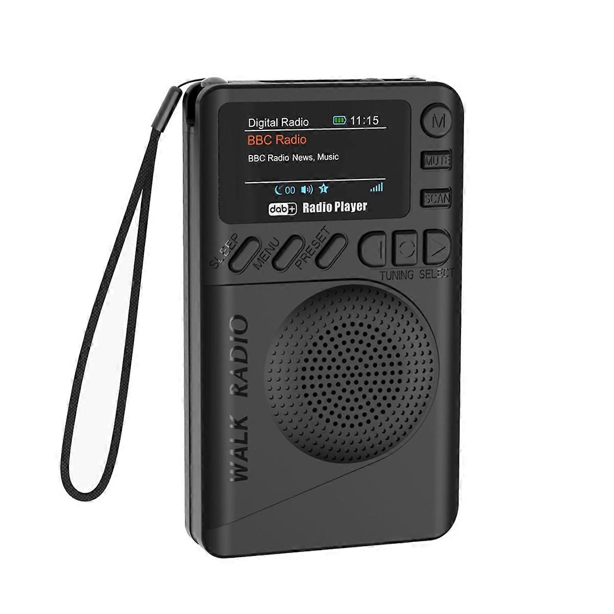 Mini FM Digital Radio with Headphone Jack Portable Radio Speaker Digital Pocket /+ Radio for Runnin