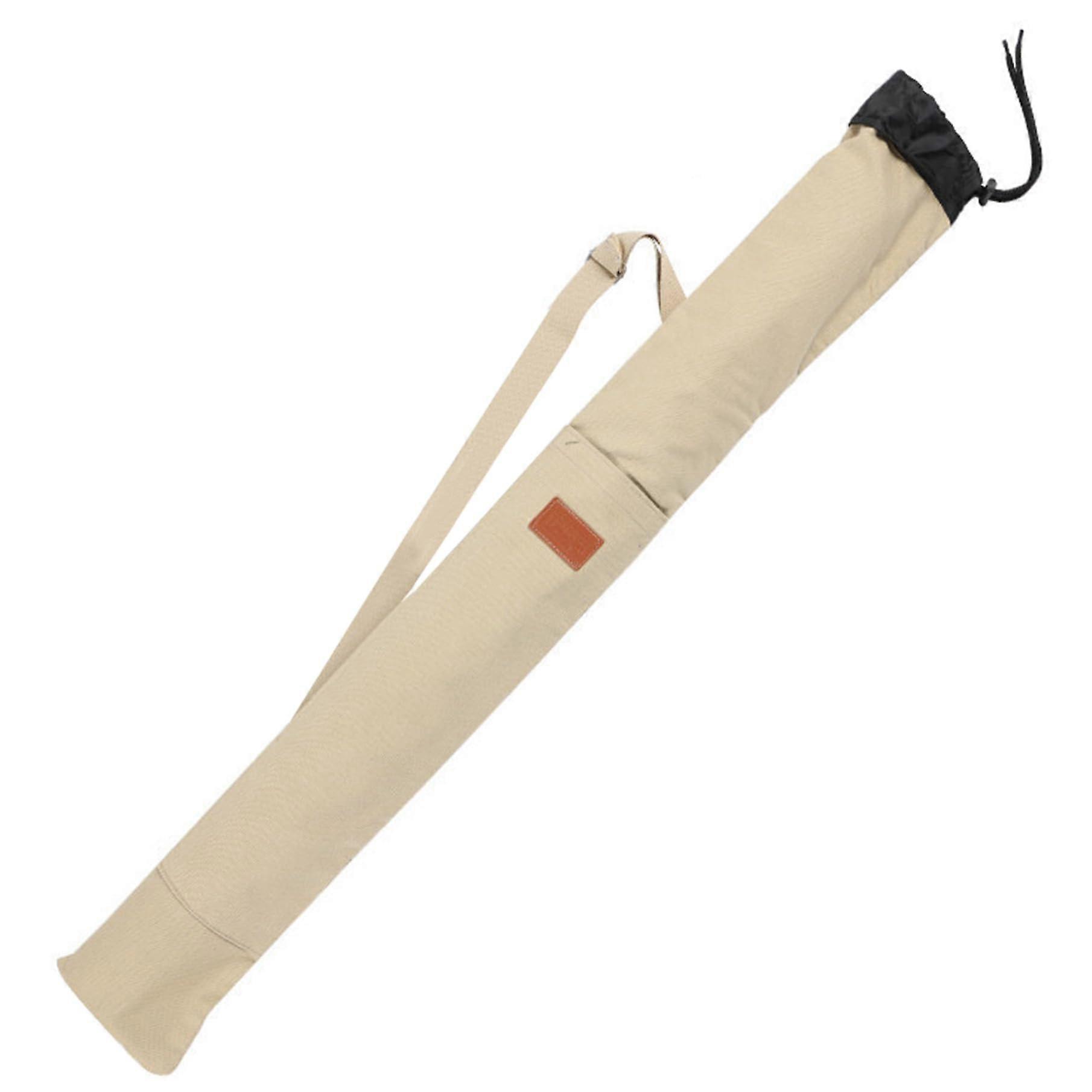 Fishing Pole Case 7x55 Inch, Density Canvas Rod Case With Side Pocket For Outdoor Enthusiast