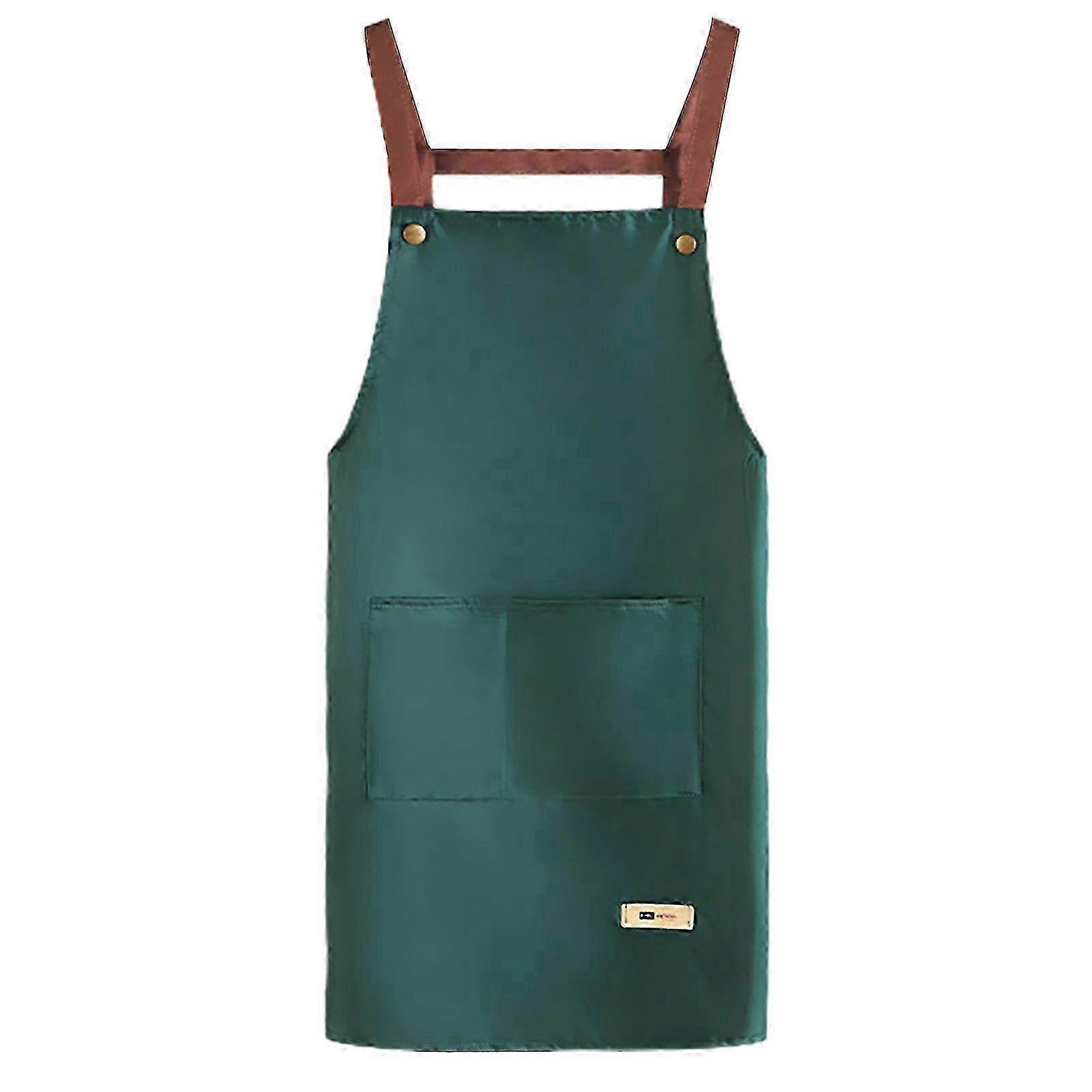Cooking Apron Breathable Waterproof Pvc Adjustable Halter Adult Cle...