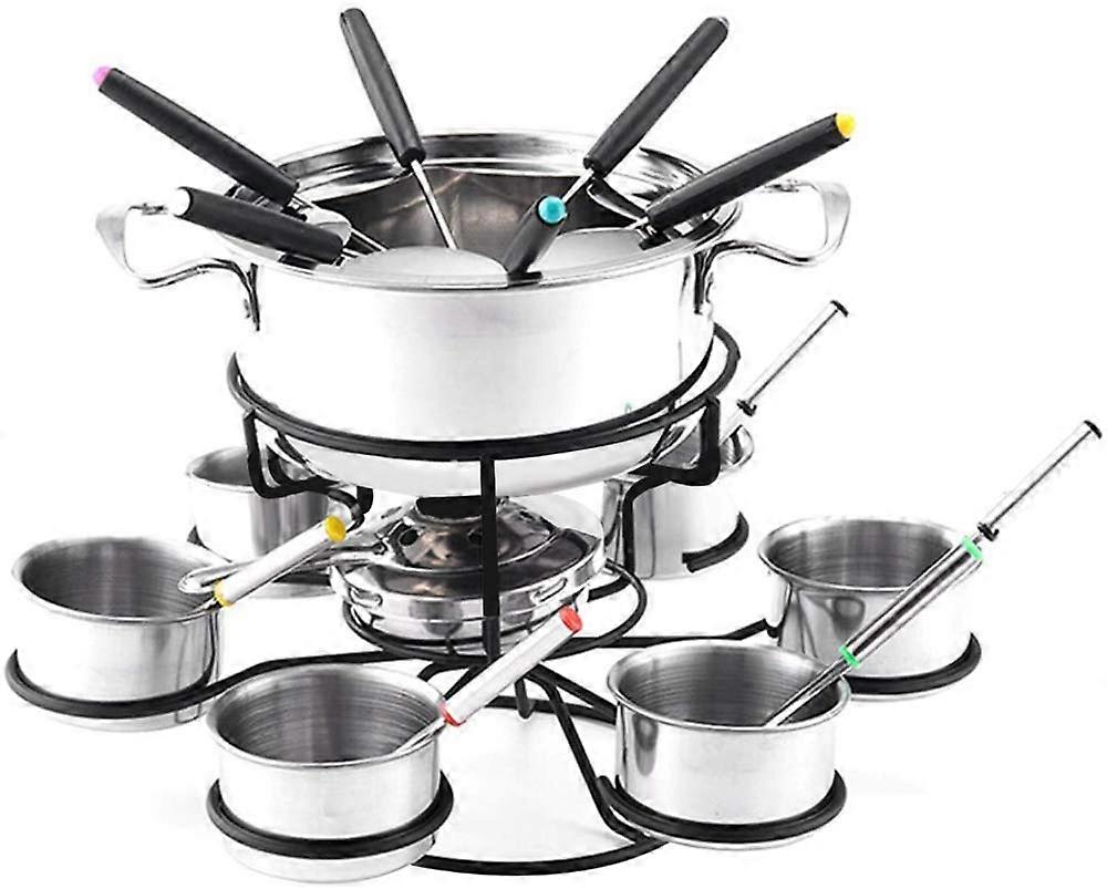 Rotating Cheese Fondue Set, Stainless Steel Fondue Pot, Multifunctional Fondue Set For Family Meals