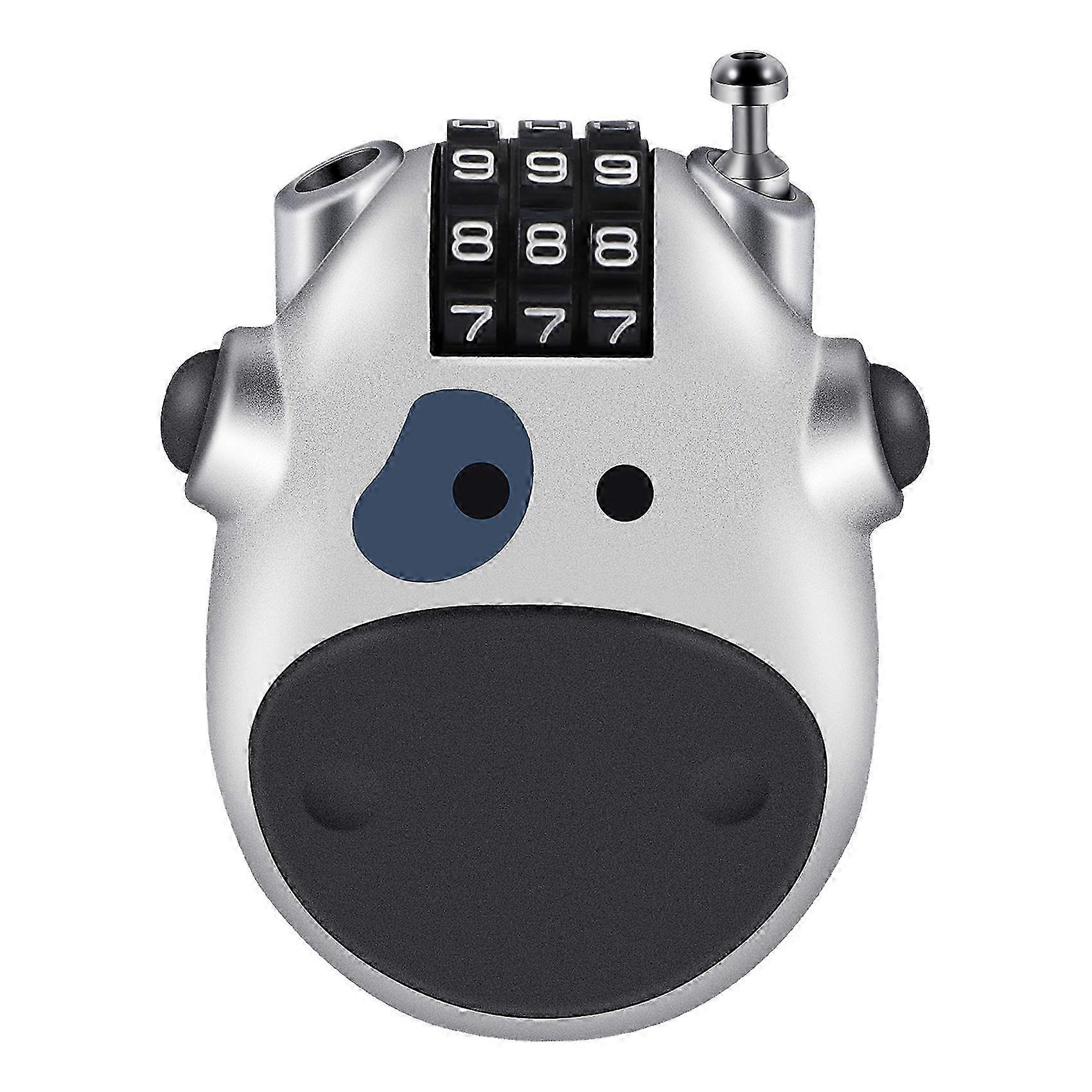 Combination bike lock for luggage with 30-inch silver cable