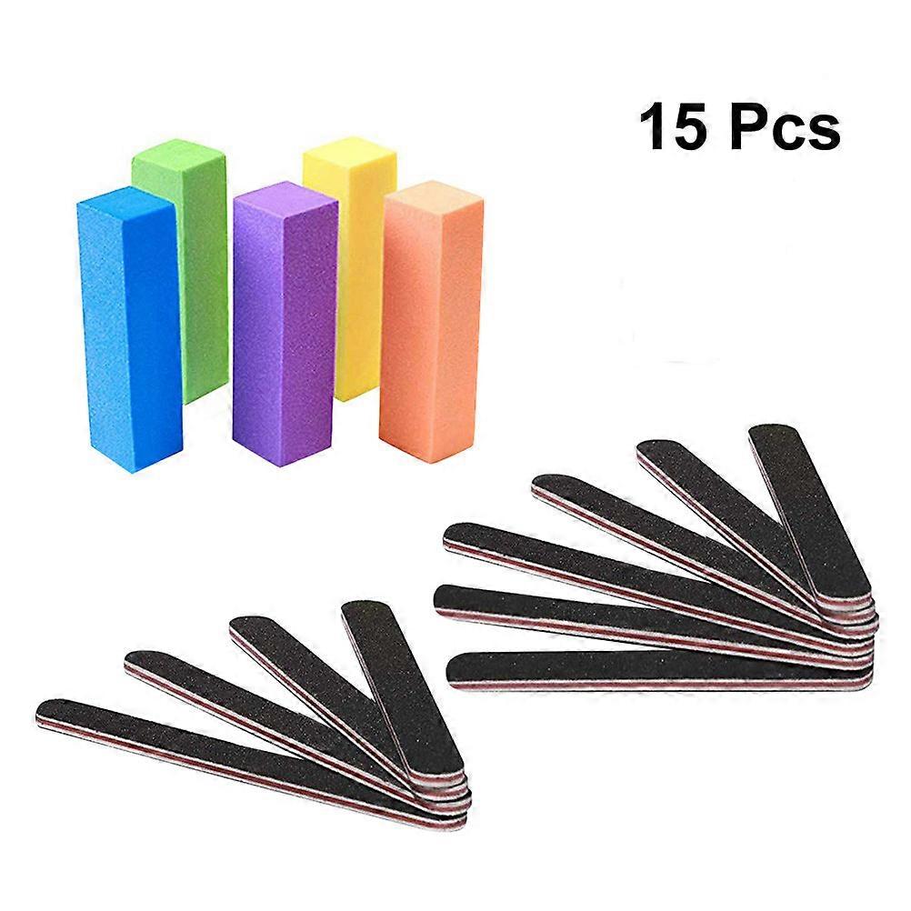 1 Set Nail Polishing Files Handheld Manicure Tools Portable Nail Shaper for DIY Nail Art Supplies