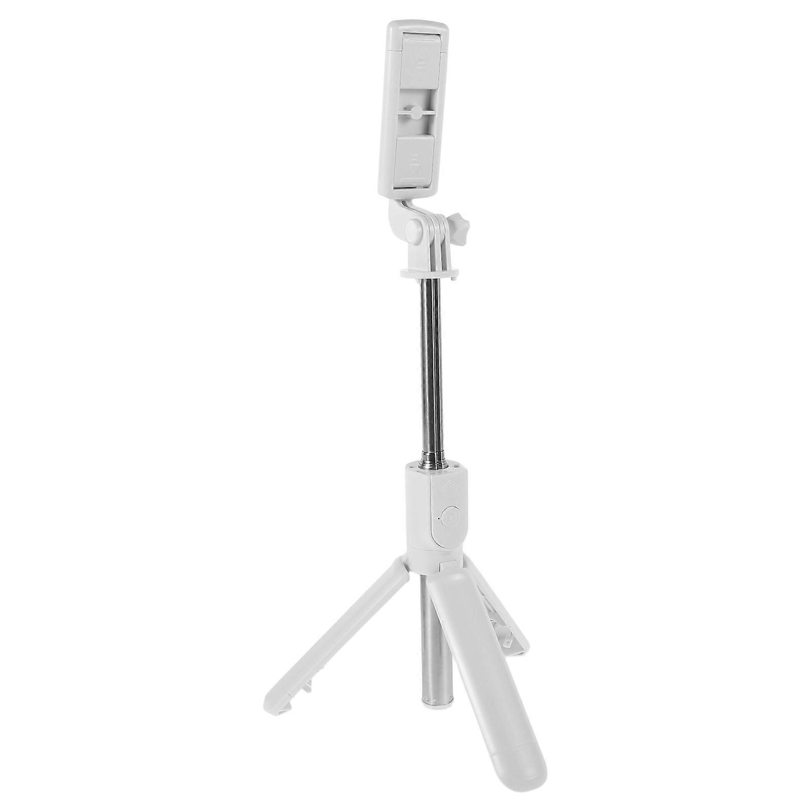 Portable Selfie Tripod Stand For Smartphone Travel And Video Recording Extended White 1Pcs