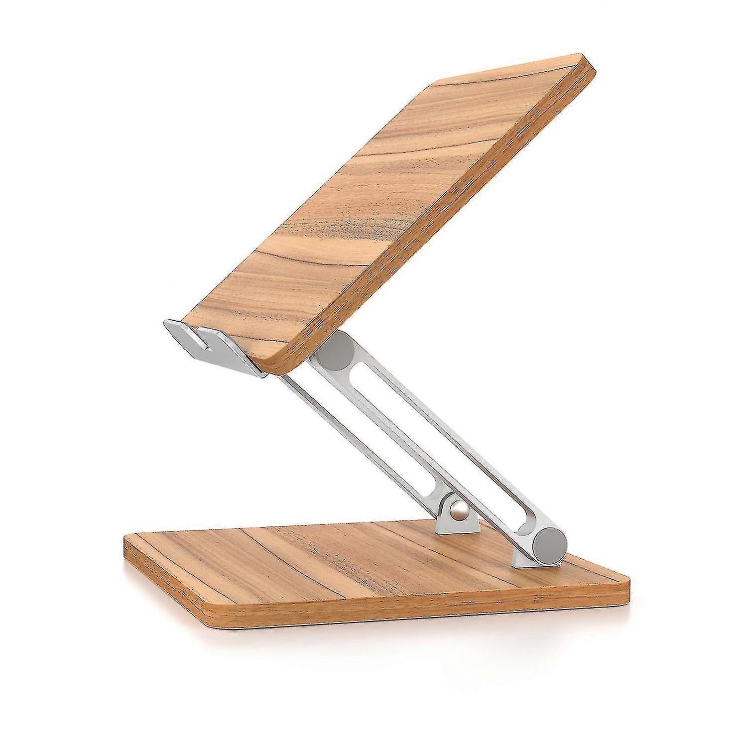 Laptop Stand Ergonomic Portable Foldable Height Adjustable Bamboo Wood Computer Stand