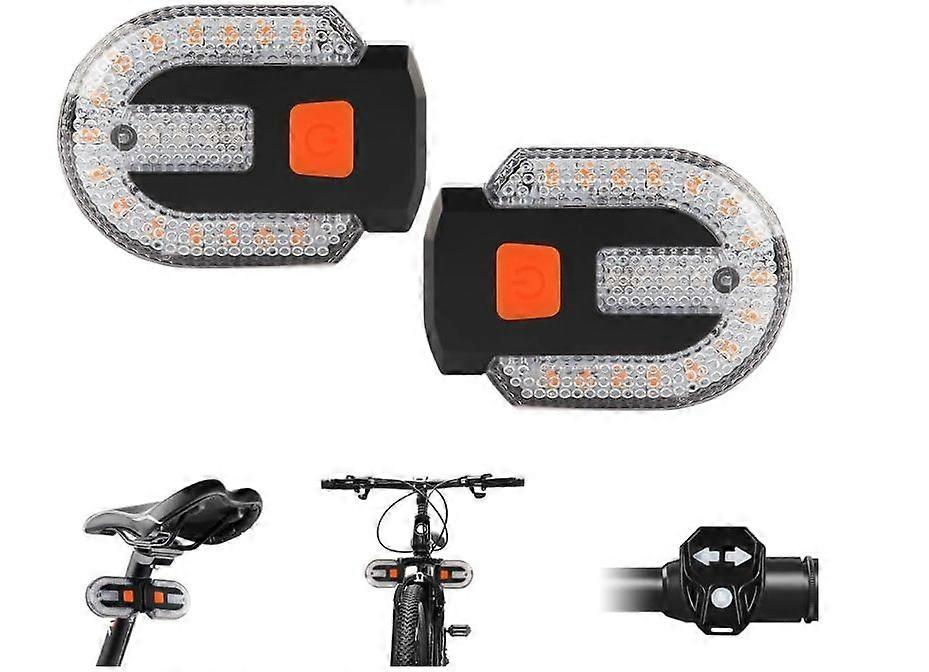 Bike Tail Light with Turn Signal, USB Rechargeable Turn Signal Bike Taillights for Cycling, Cyclist Safety Warning Bike Light 5 Mode(Black)