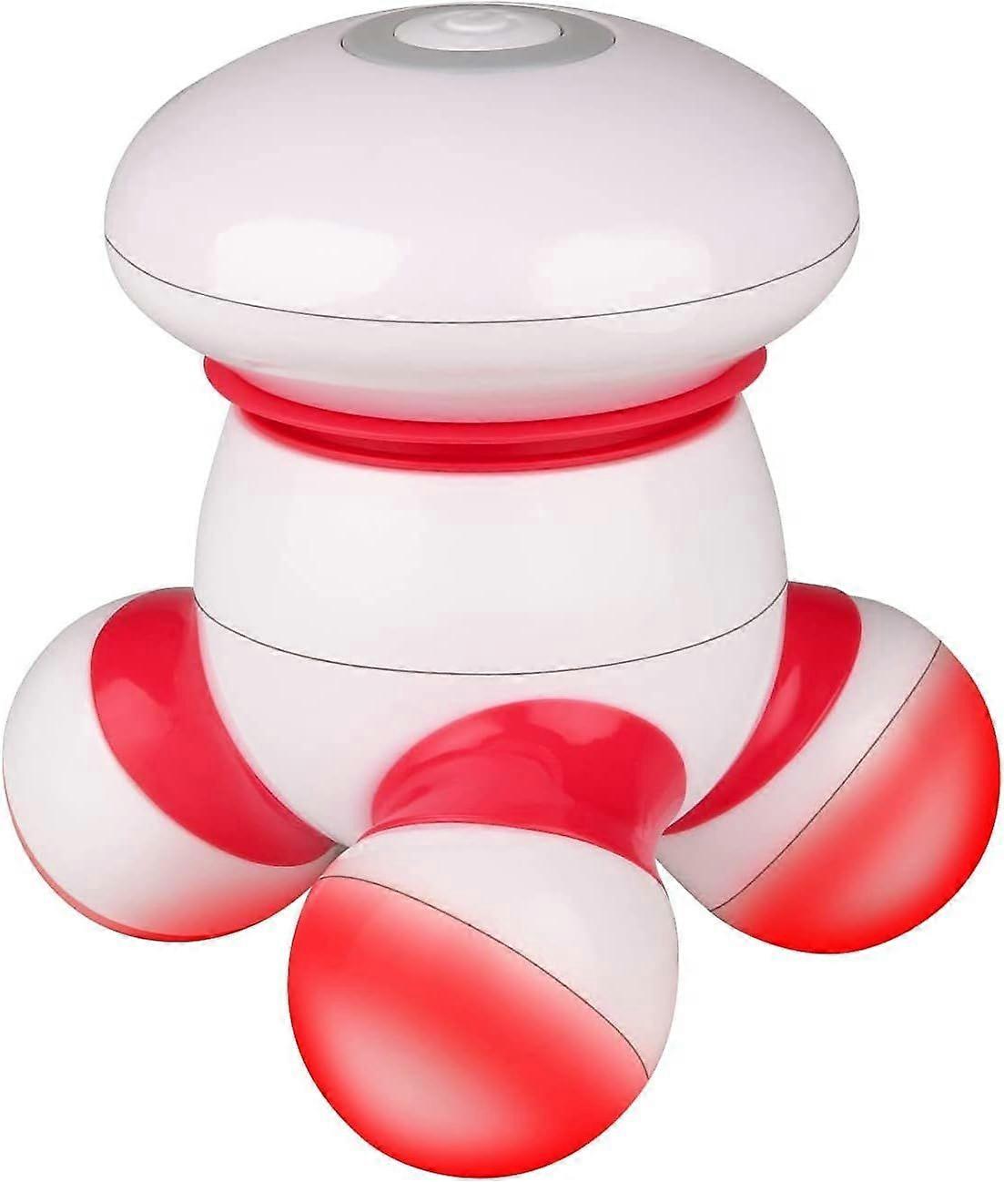 Mini Handheld Massager, Portable Vibrating Body Massager with LED Light for Relief of Hands, Head(white)