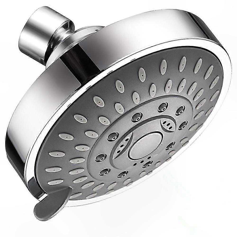 High-Pressure Fixed Shower Head with 5 Adjustable Settings, Anti-Limescale, Water-Saving Rainfall Design