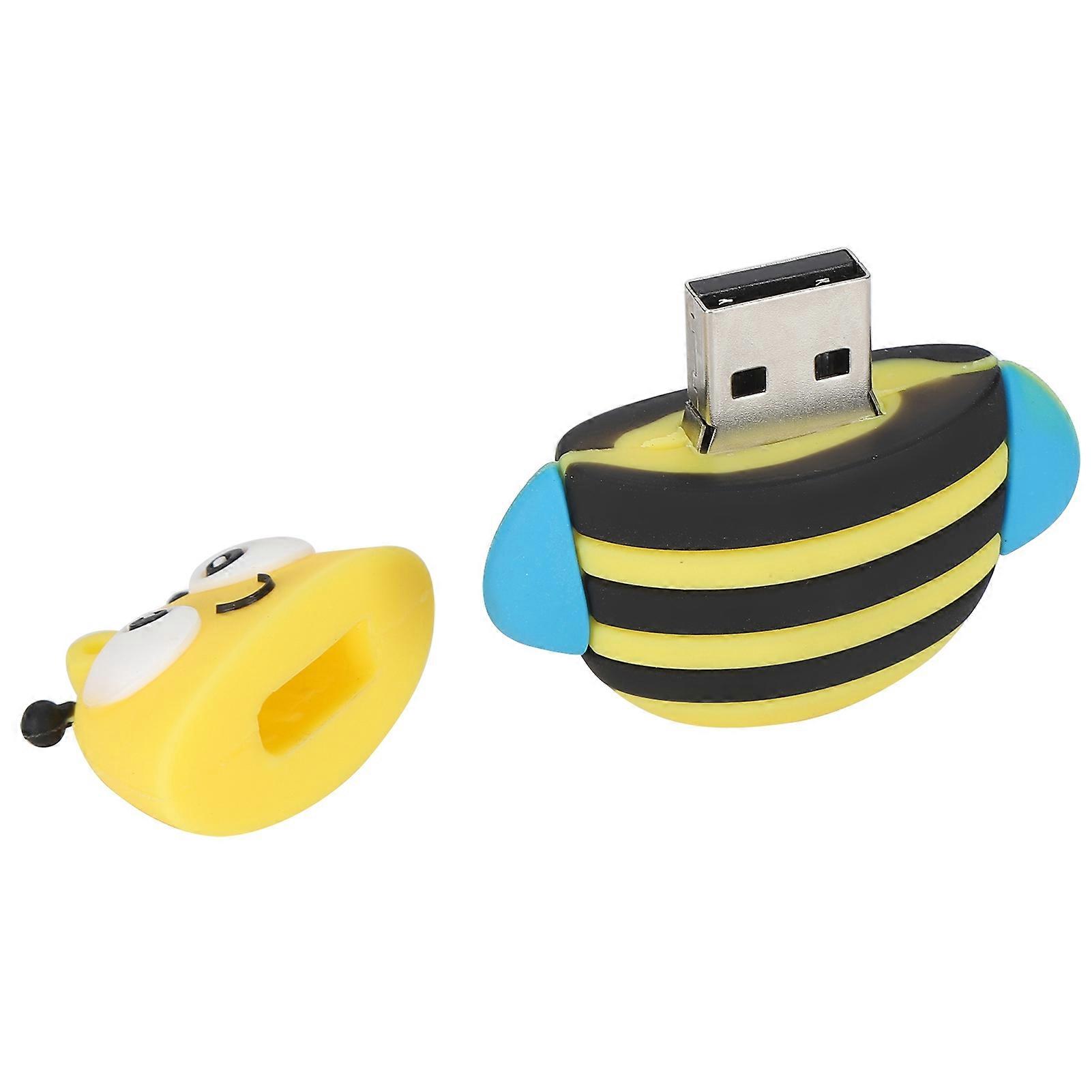 128GB Bee Shape USB 2.0 Flash Drive PVC Data Storage Stick