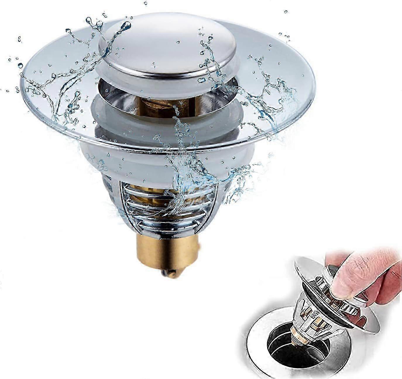 Sink plug pop up drain plug universal stainless steel rebound core