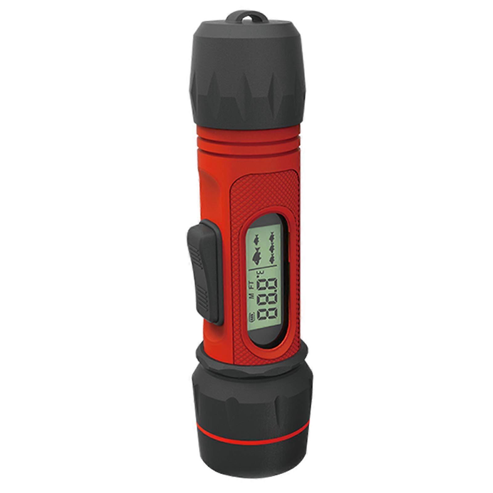Depth Finder With Temperature Portable Ice Fish Finder Handheld LCD Display Contour Readout