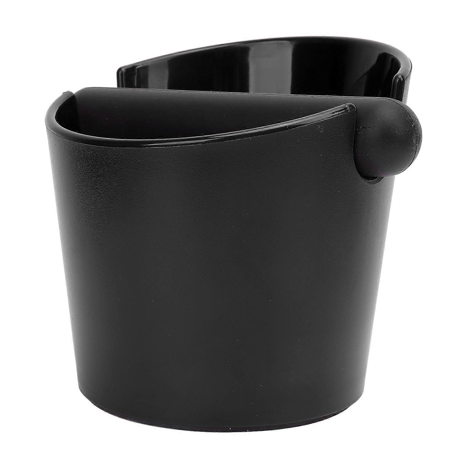 Splash-Proof Black Coffee Knock Box with Anti-Slip Base, 365g