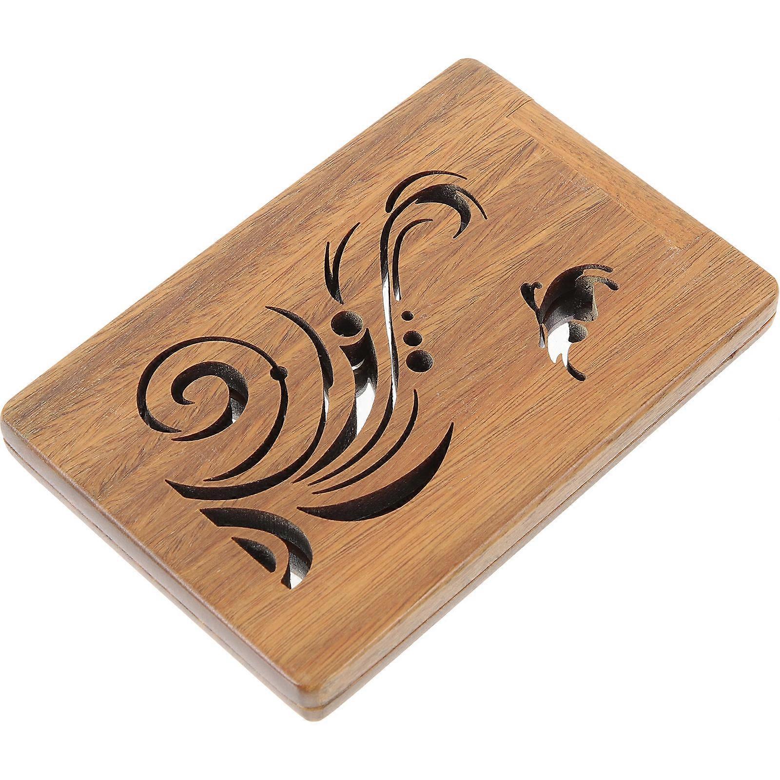 Compact Mirror Wooden Makeup Mirror for Makeup Use 5Pcs Portable Set